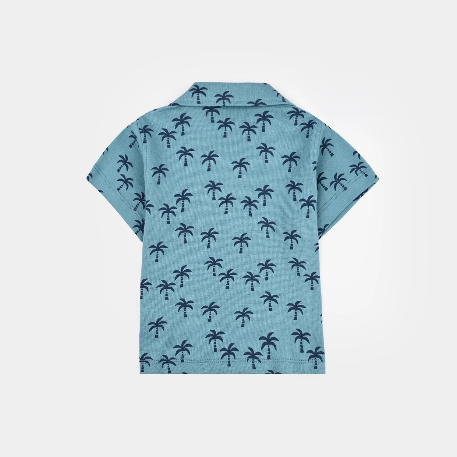 Infant Boys Cotton Interlock Suit Palm Wave-BLUE - Image 5