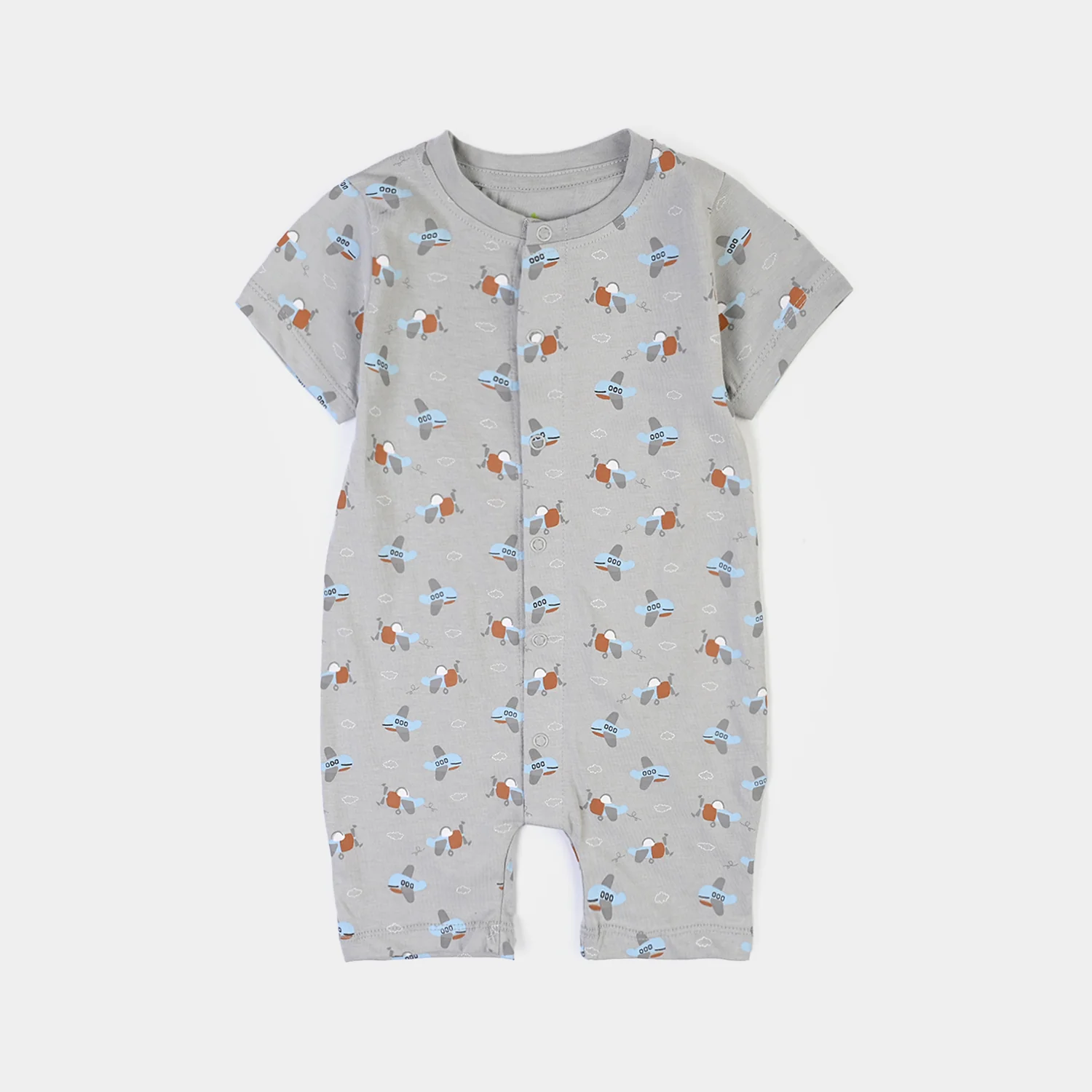 Infant Boys Cotton Jersey 2 Piece Set Aircraft-Grey.Brown - Image 5