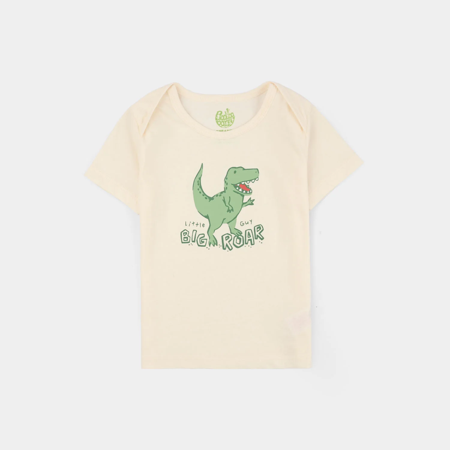Infant Boys Cotton Jersey T-Shirt + Romper (Big Roar) - Off White/Yellow - Image 2