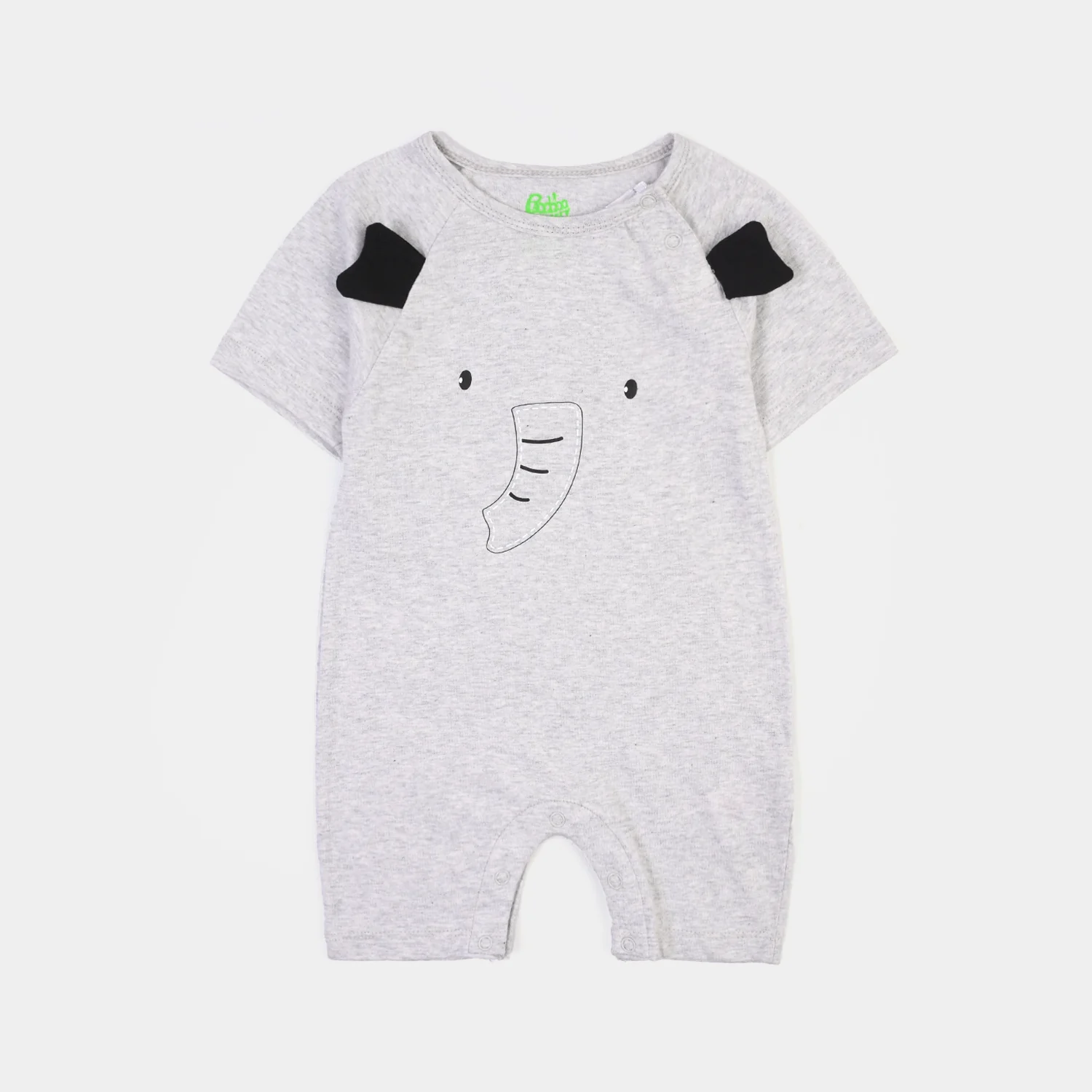 Infant Boys Cotton Jersey I am New Here Romper Set-White.Grey - Image 2