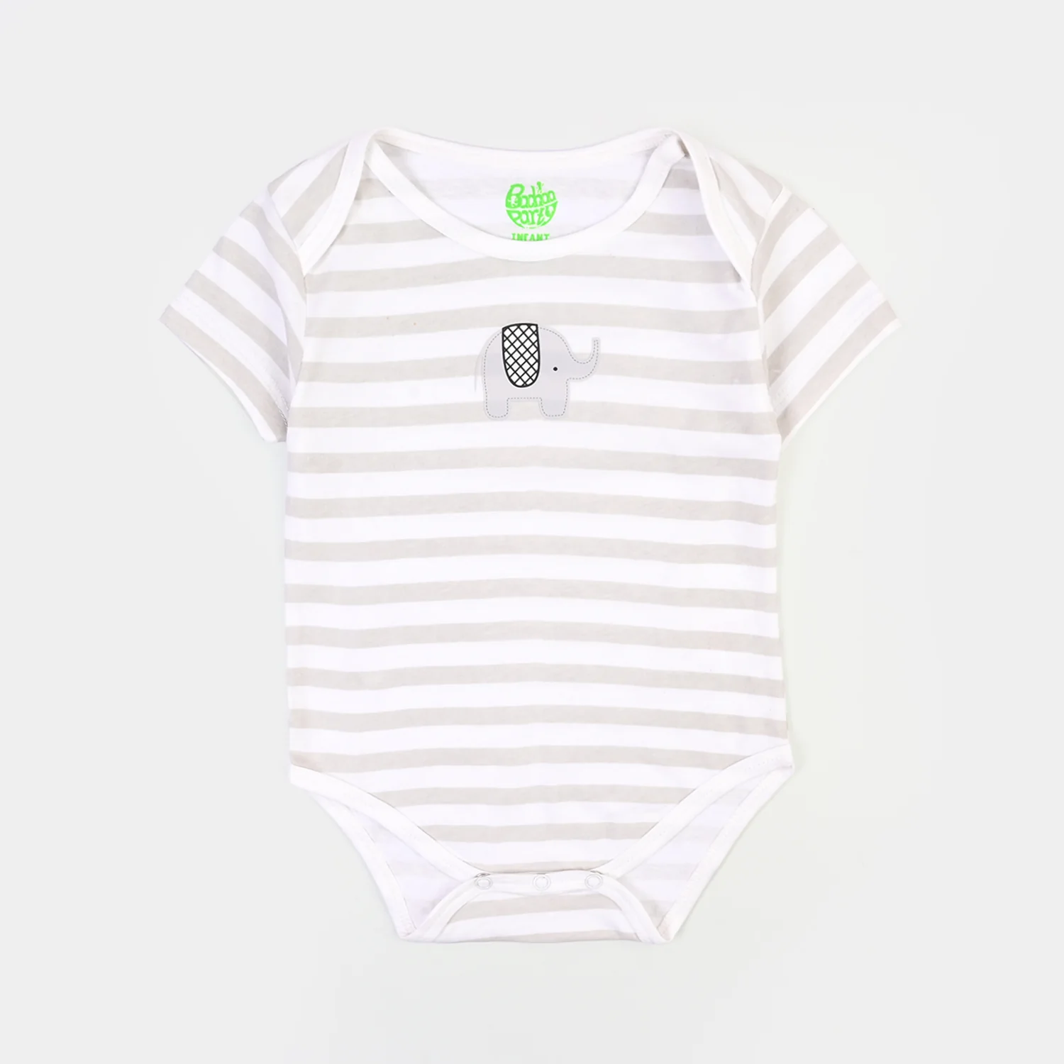 Infant Boys Cotton Jersey I am New Here Romper Set-White.Grey - Image 4
