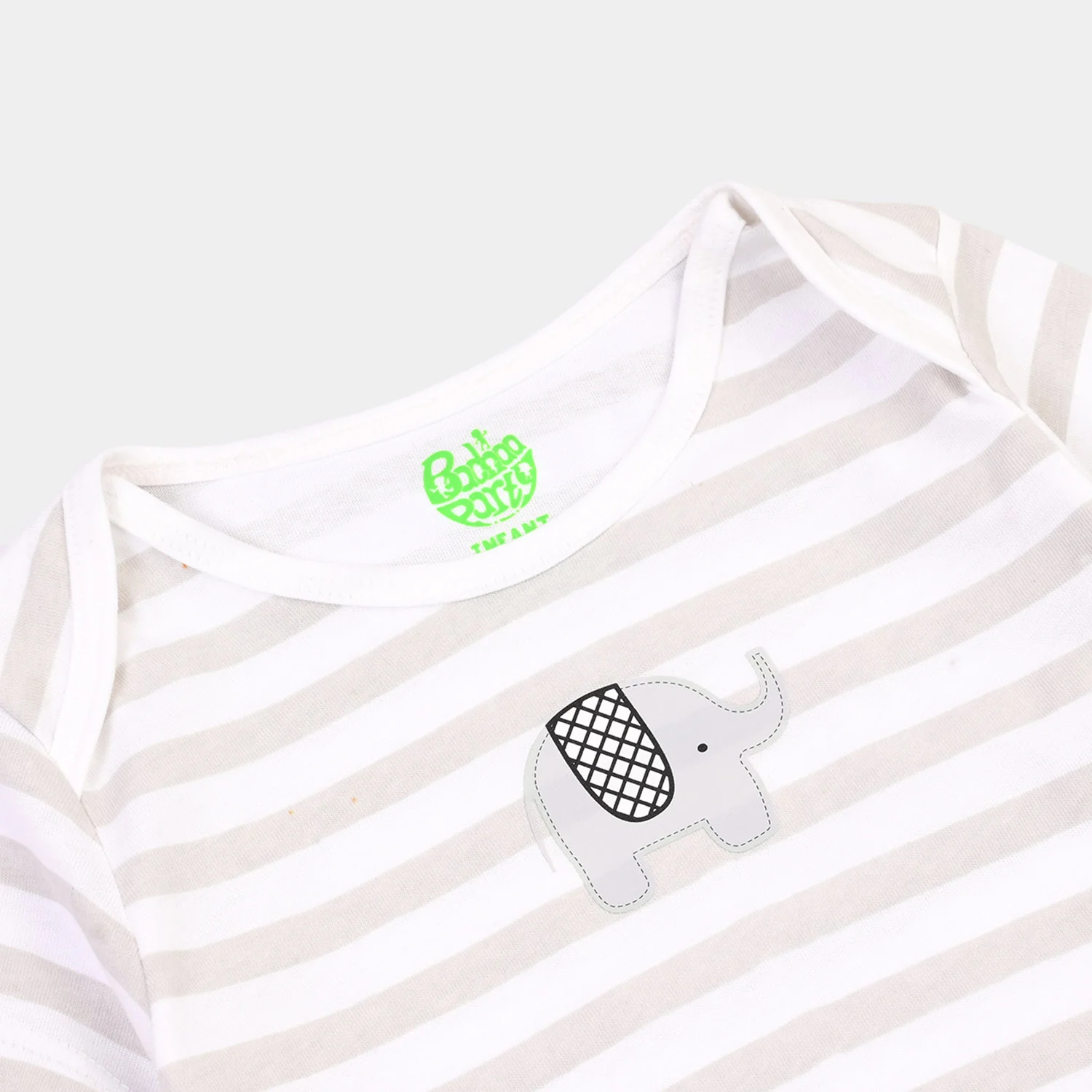 Infant Boys Cotton Jersey I am New Here Romper Set-White.Grey - Image 5