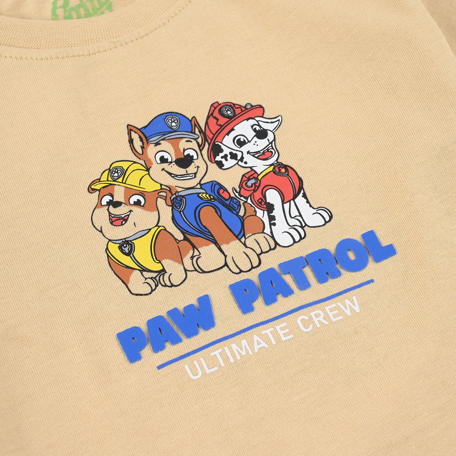 Infant Boys Cotton Jersey Round Neck T-Shirt (PAW PETROL) - Sand/Brown - Image 3