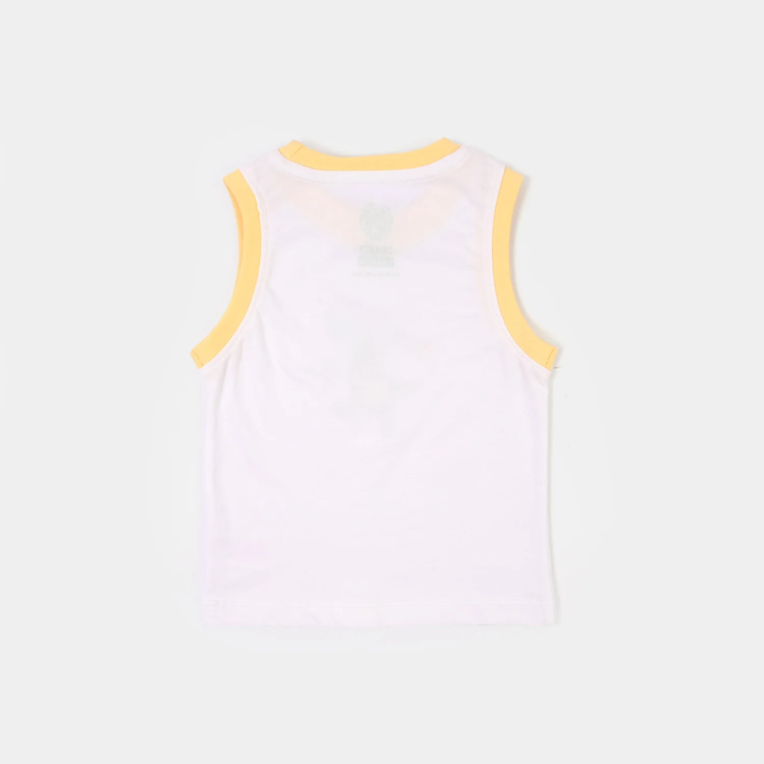 Infant Boys Cotton Jersey Sando Lets Go Beach-White - Image 4