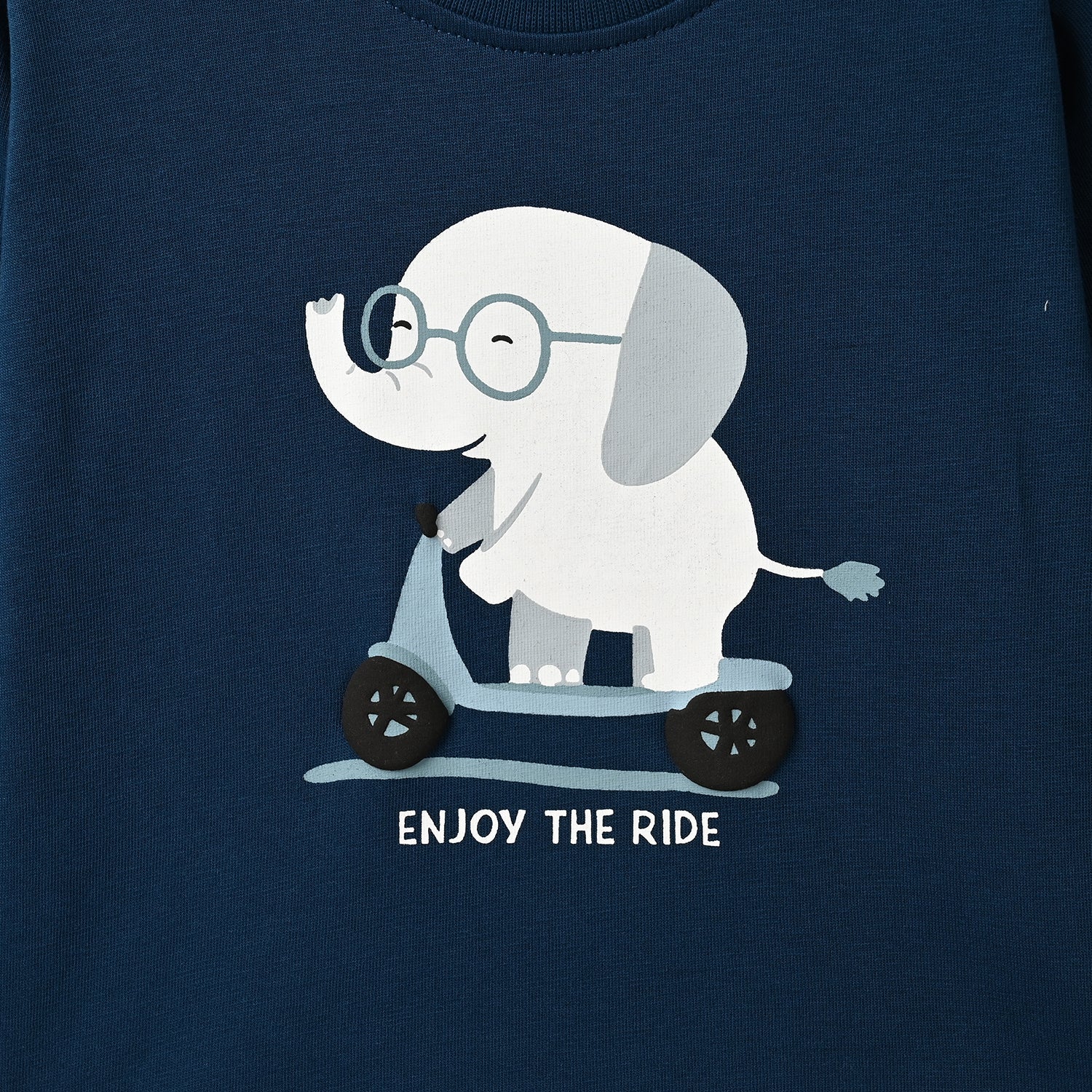Infant Boys Cotton Jersey T-Shirt F/S Baby Elephant-Sailr.Blue - Image 2