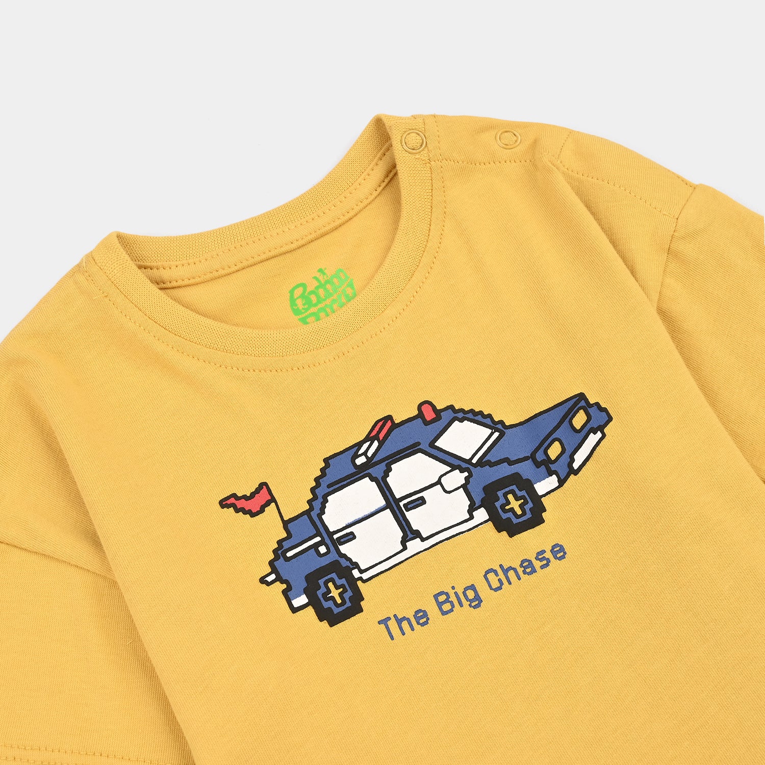 Infant Boys Cotton Jersey T-Shirt The Big Chase-Yellow - Image 2