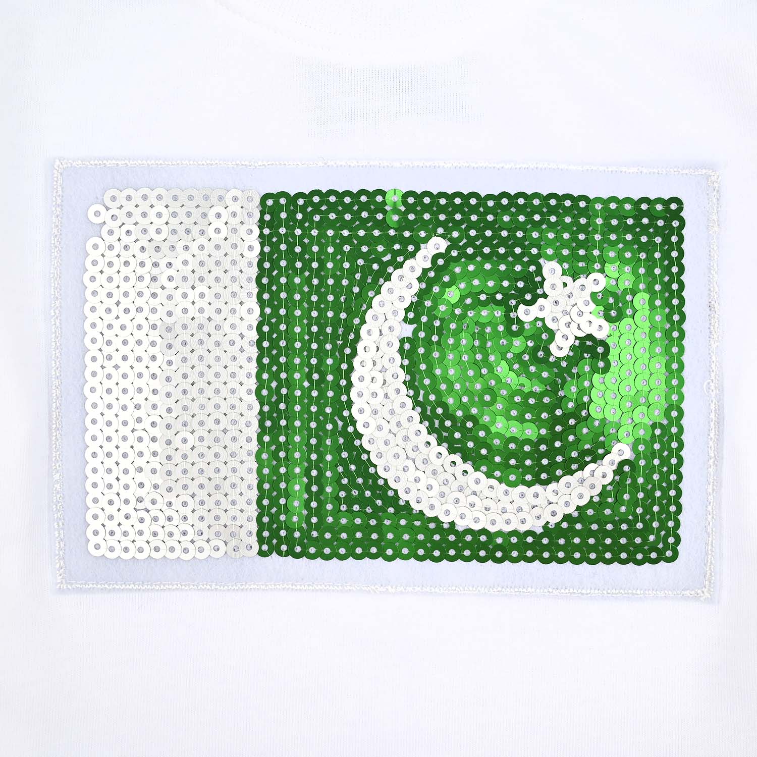 Infant Boys White Sequins Flag T-Shirt β White - Image 3