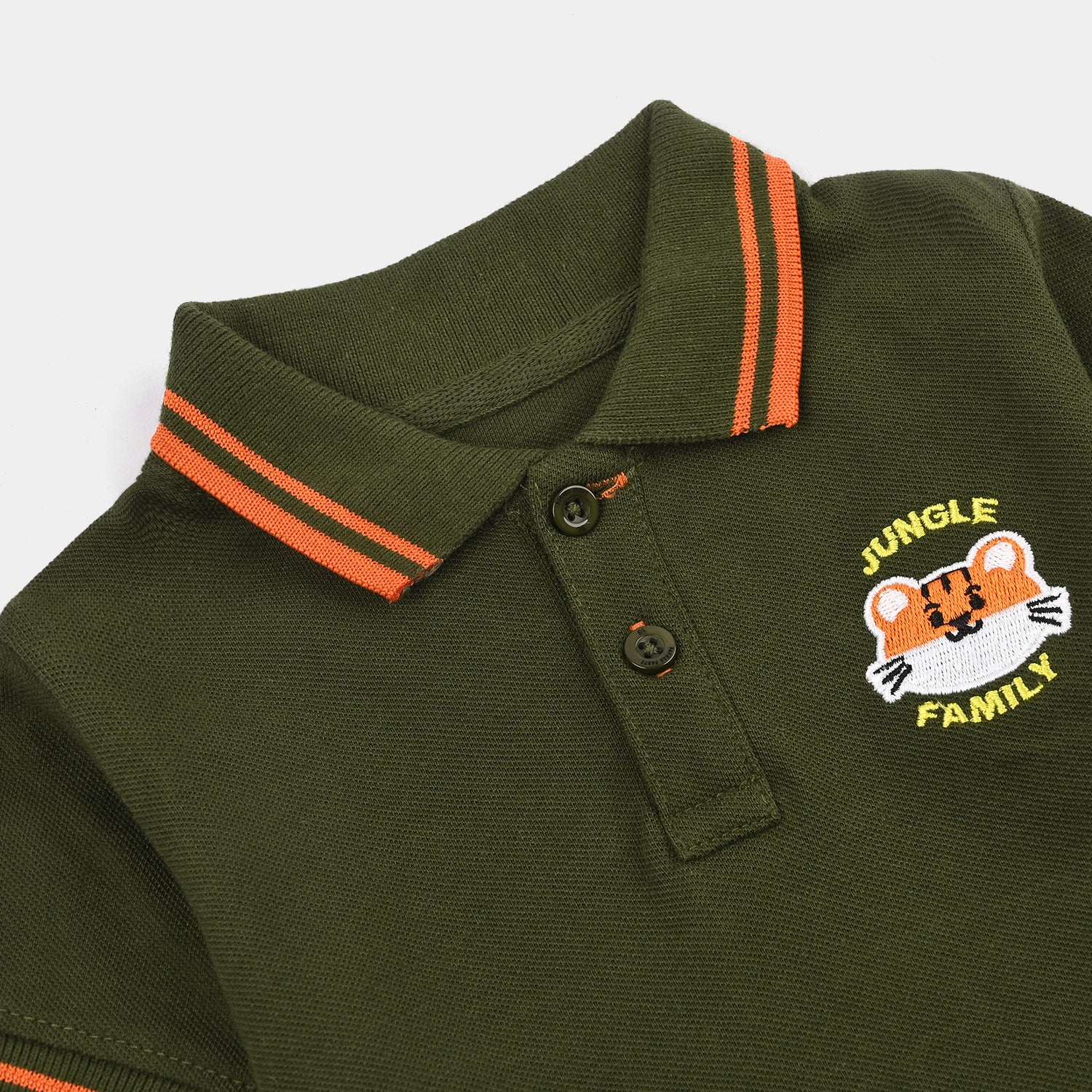 Infant Boys Cotton PK Polo Jungle Family-Rifle.Green - Image 2