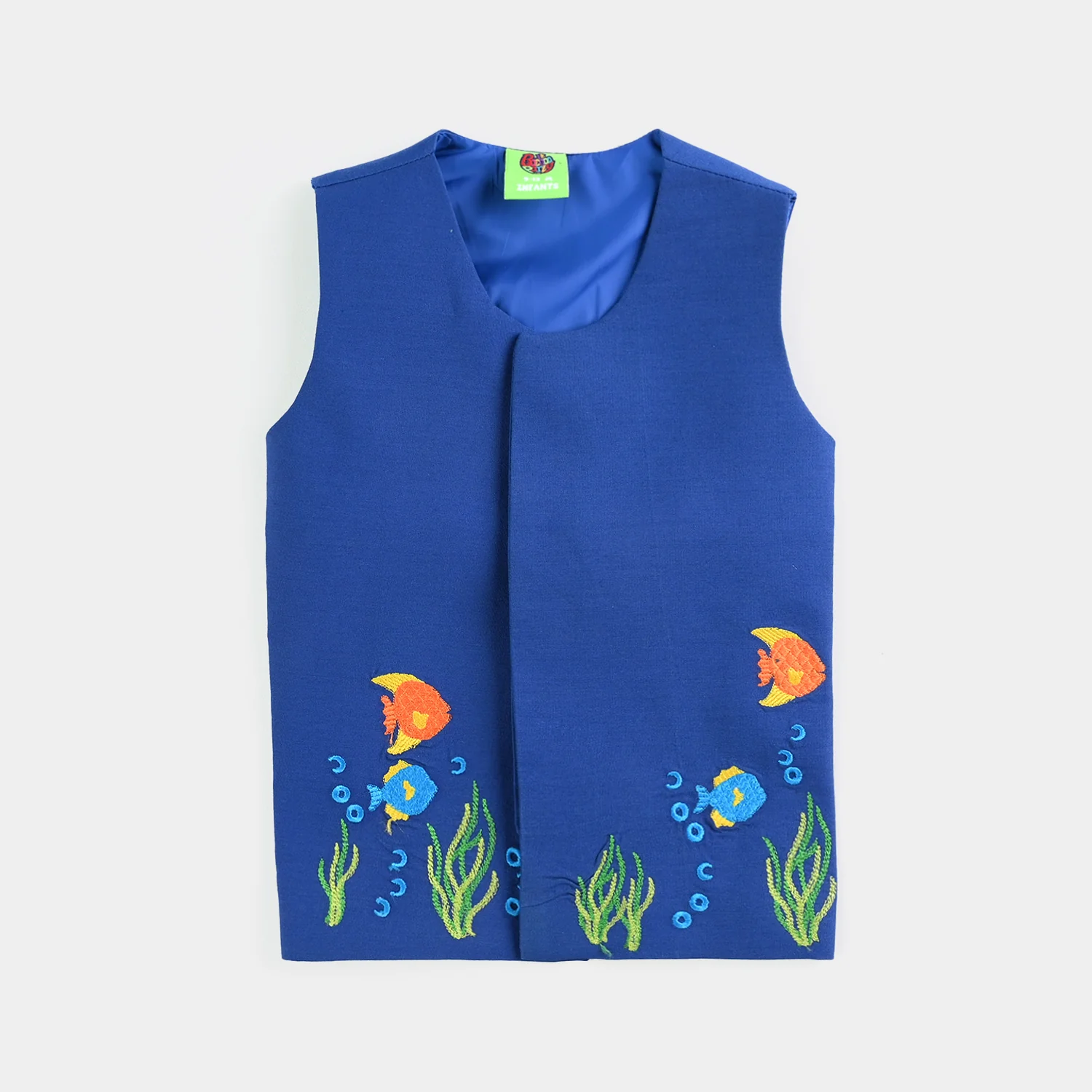 Infant Boys Cotton Poplin 3 Piece Suit (Fishes) - Blue - Image 3