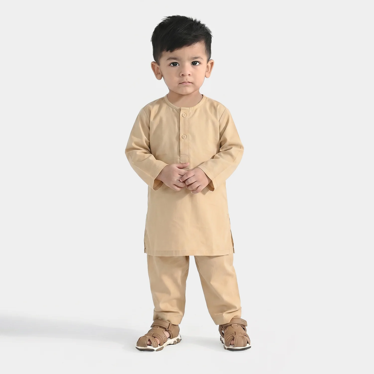 Infant Boys Cotton Poplin Kurta Pajama - Basic