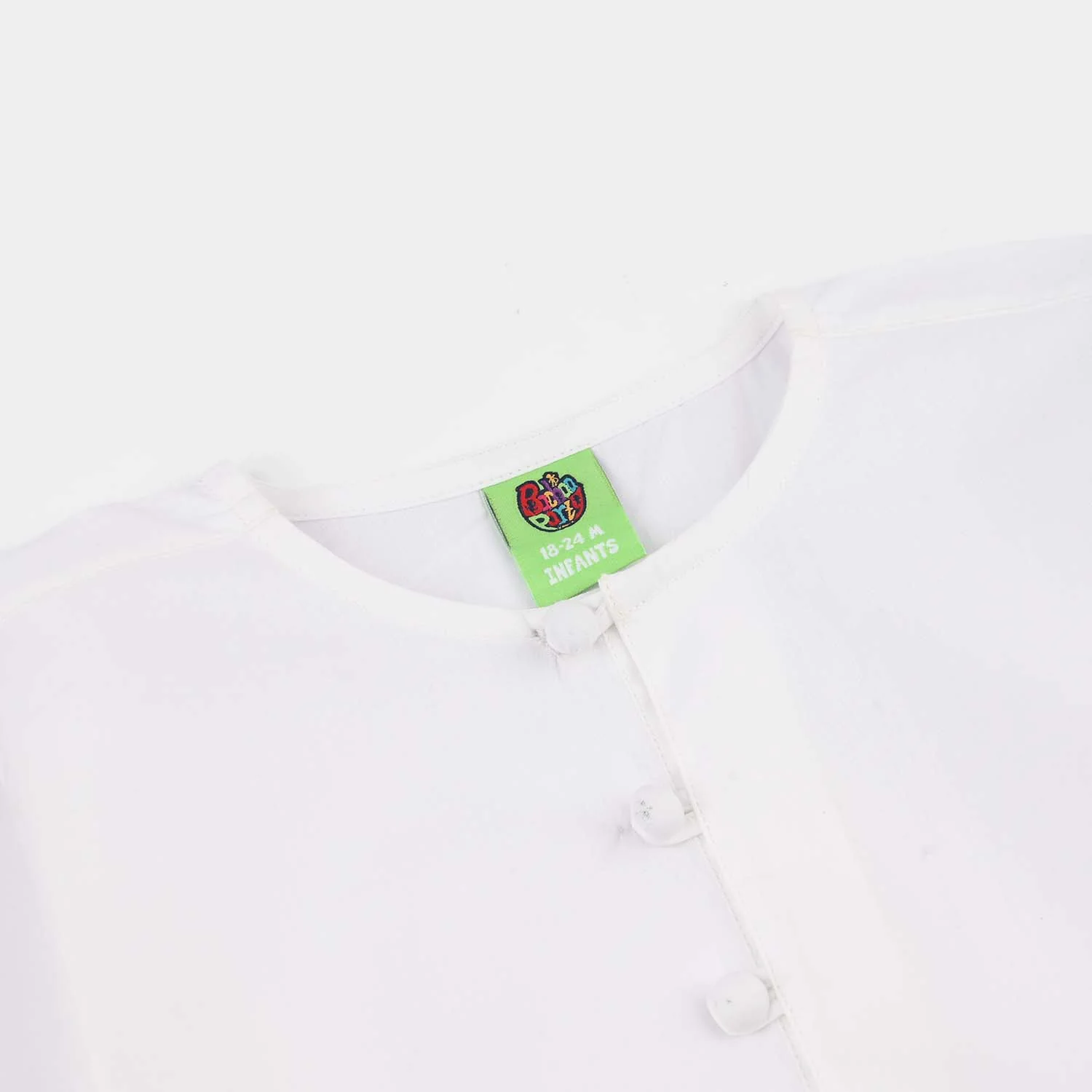 Infant Boys Cotton Poplin Kurta Pajama (Kali) - White - Image 5