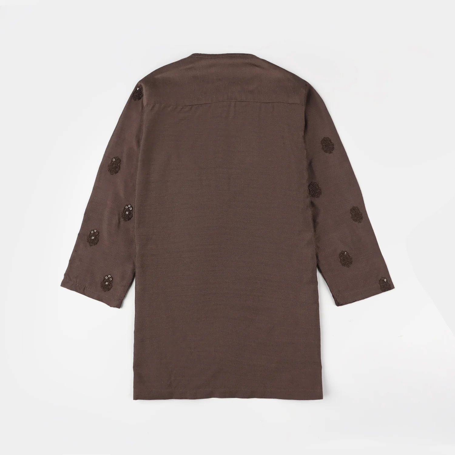 Infant Boys Cotton Poplin Kurta Pajama (Sitara) - Brown - Image 6