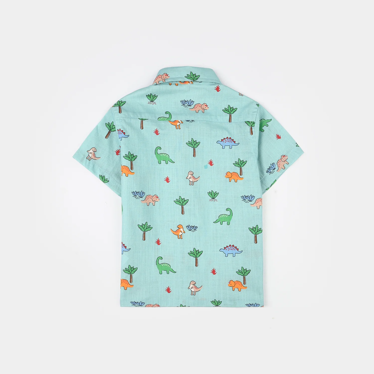 Infant Boys Cotton Slub Shirt (Safari) - Light Green - Image 3