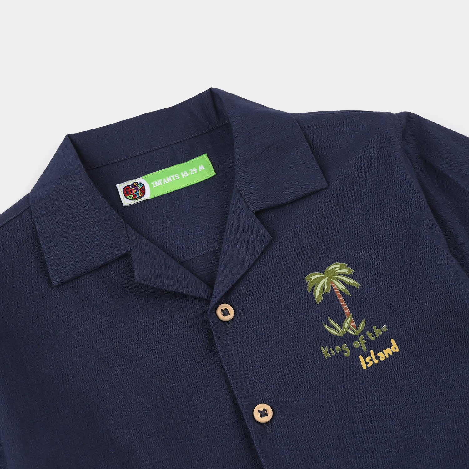 Infant Boys Cotton Slub Woven Suit (Island) - Navy - Image 5