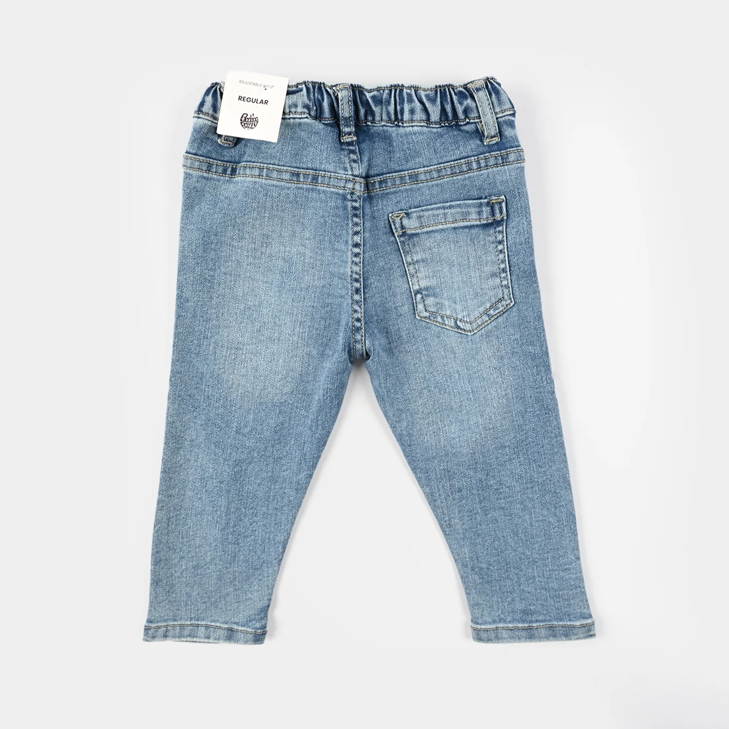 Infant Boys Denim Pants (Mini Dino) - Mid Blue - Image 4