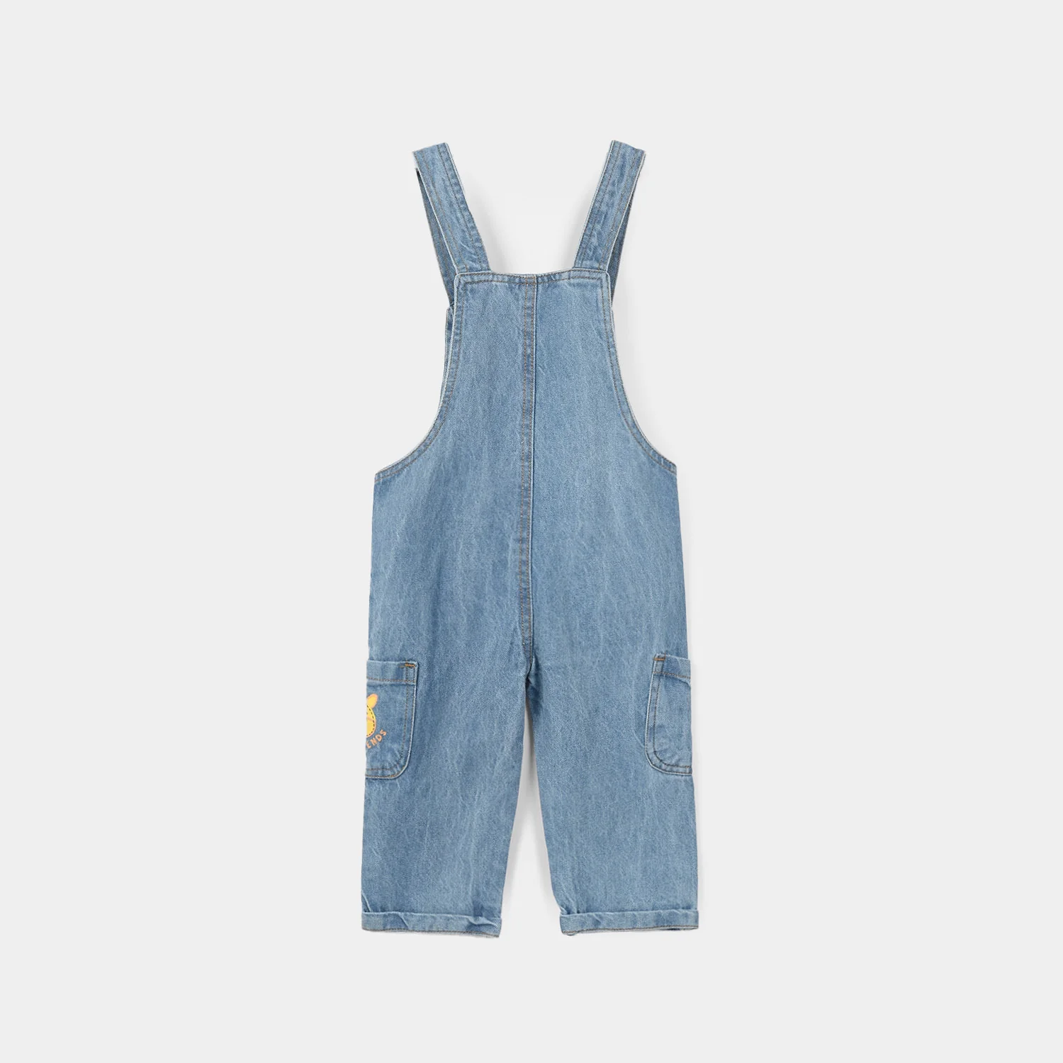 Infant Boys Denim Rigid Overall (Have Fun) - Ice Blue - Image 4