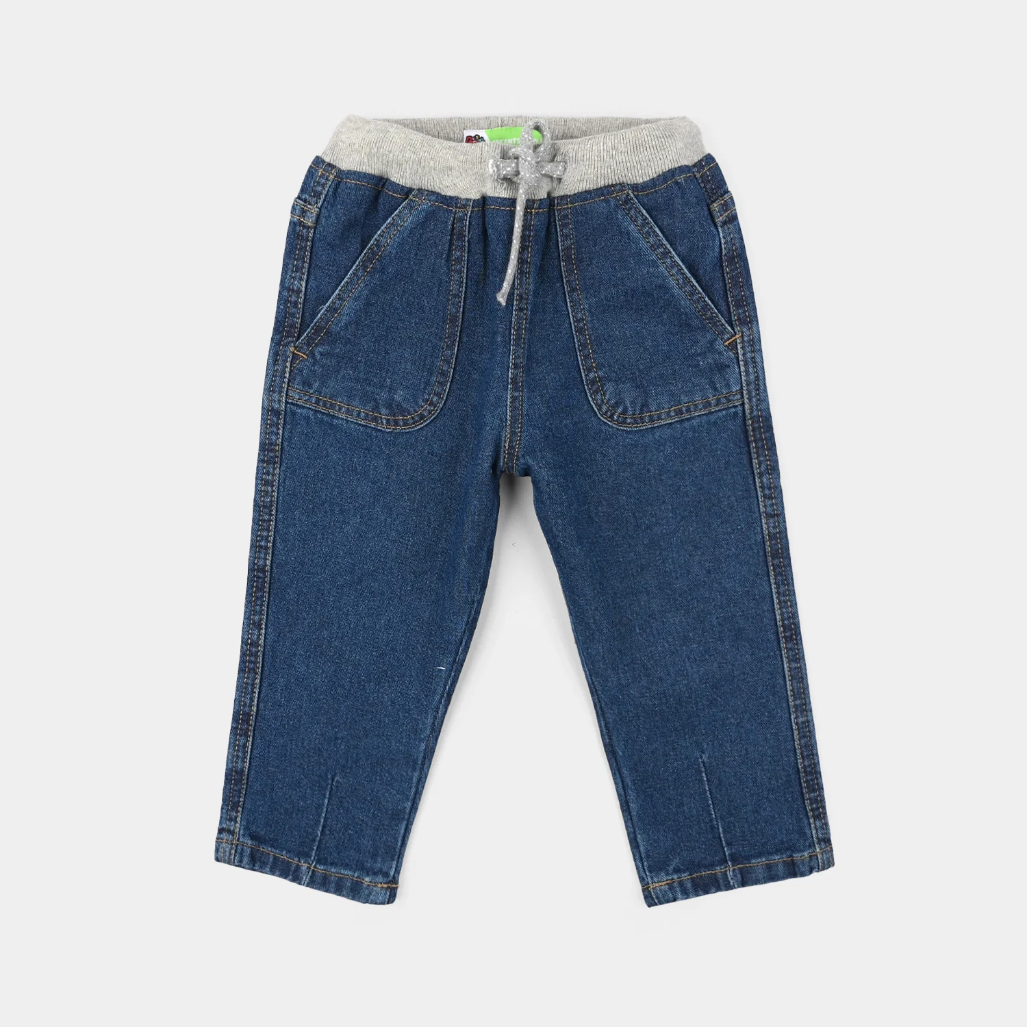 Infant Boys Denim rigid Pant Cut N Sew-Light Blue