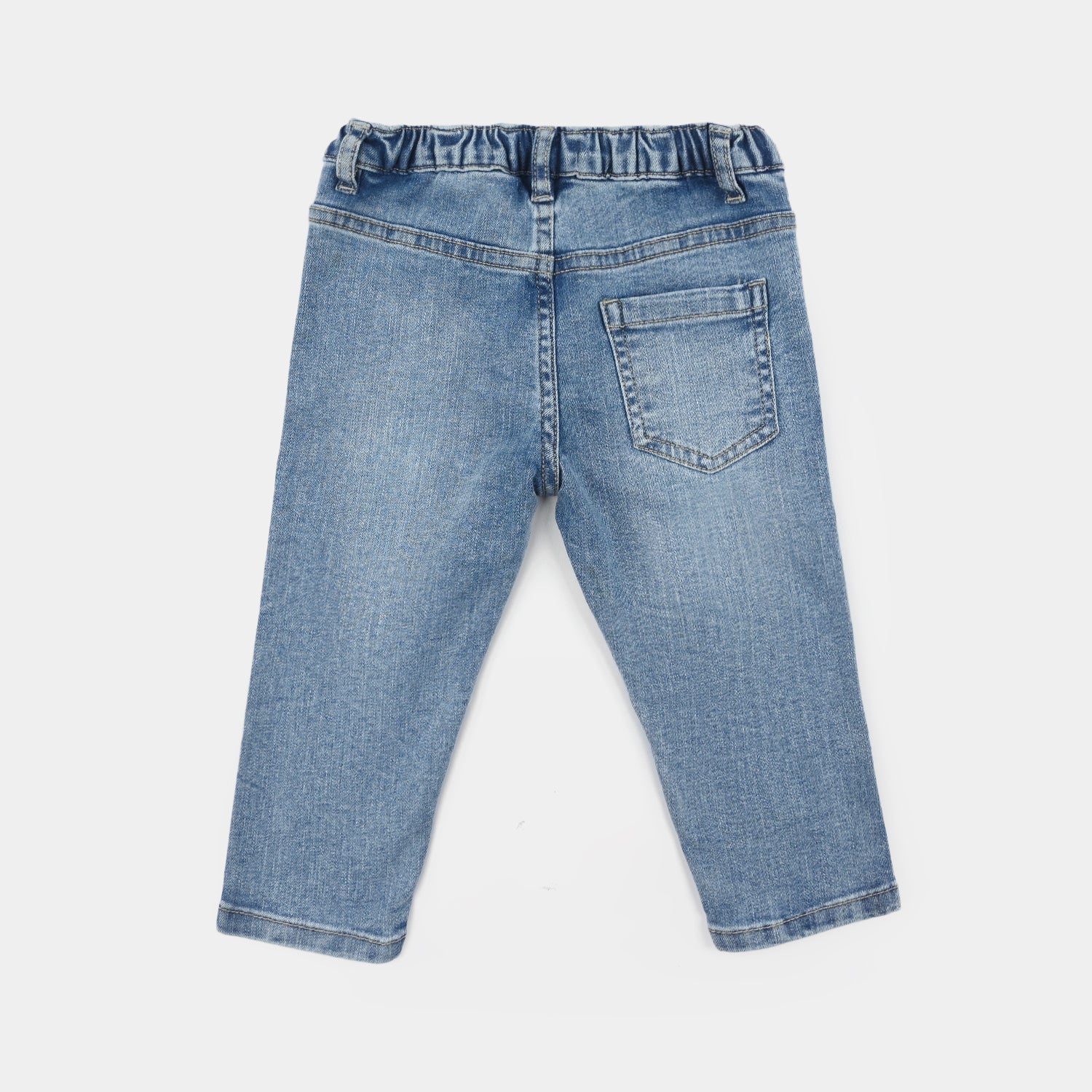 Infant Boys Denim Rigid Pants (Mini Dino) - Mid Blue - Image 4