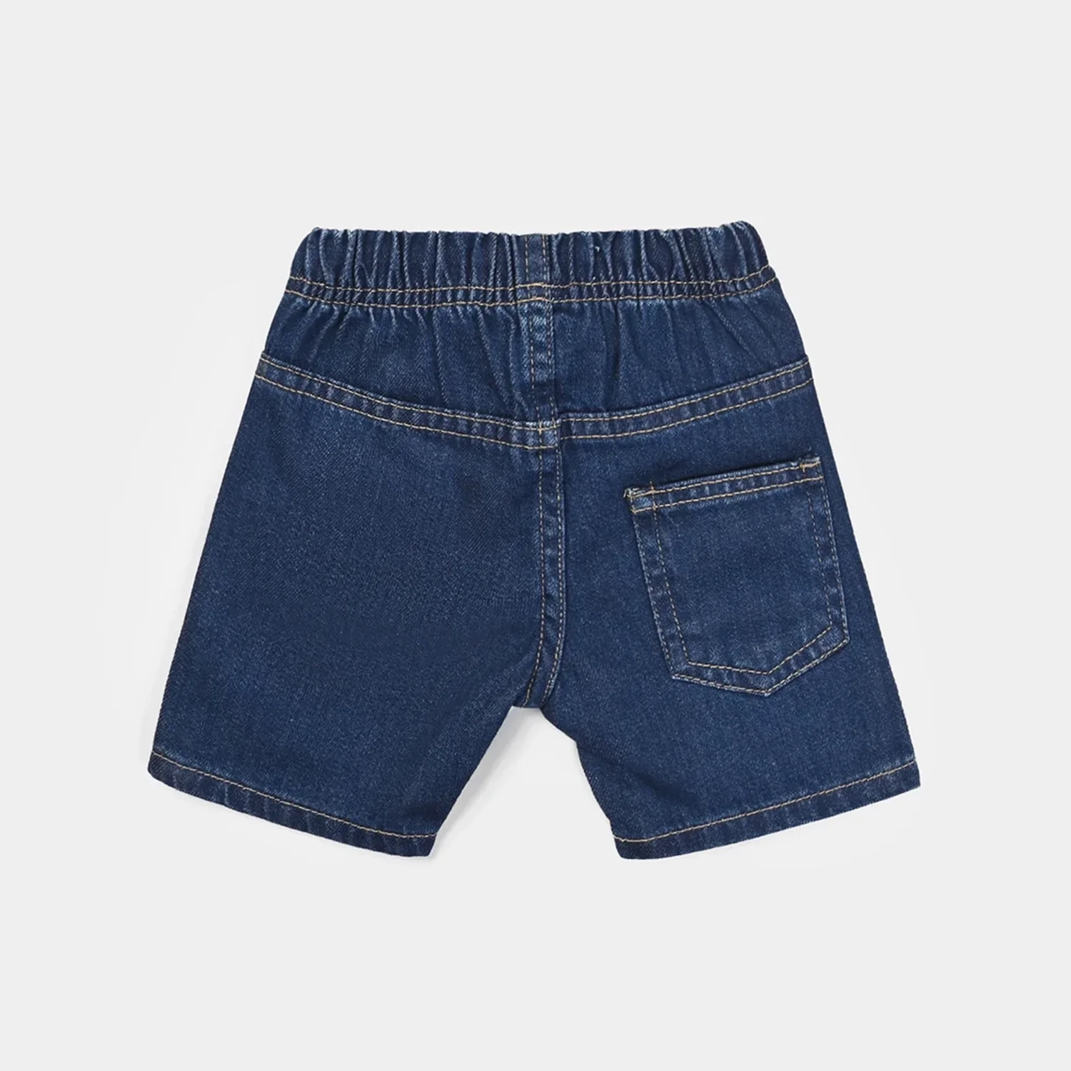 Infant Boys Denim Rigid Shorts - Dark Blue - Image 4