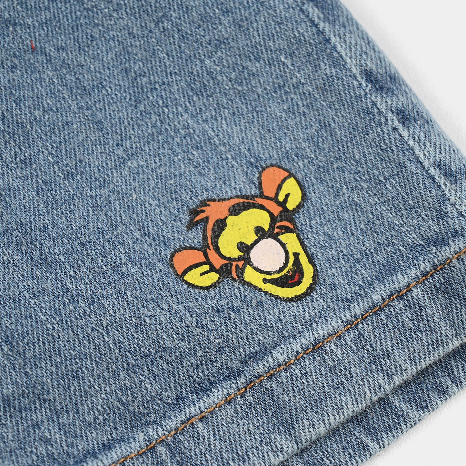 Infant Boys Denim Rigid Shorts (Winnie The) - Mid Blue - Image 3