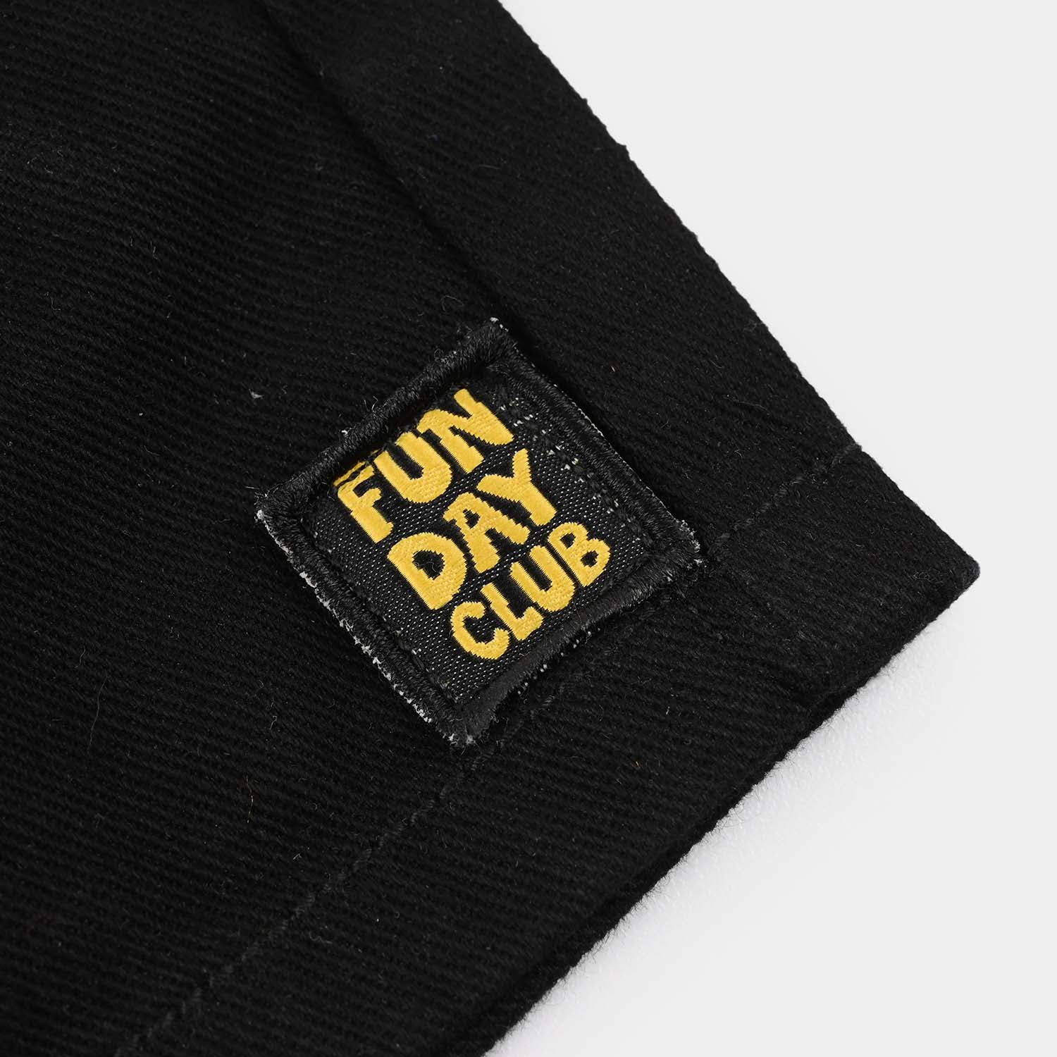 Infant Boys rigid Denim Shorts Funday Club-BLACK - Image 3