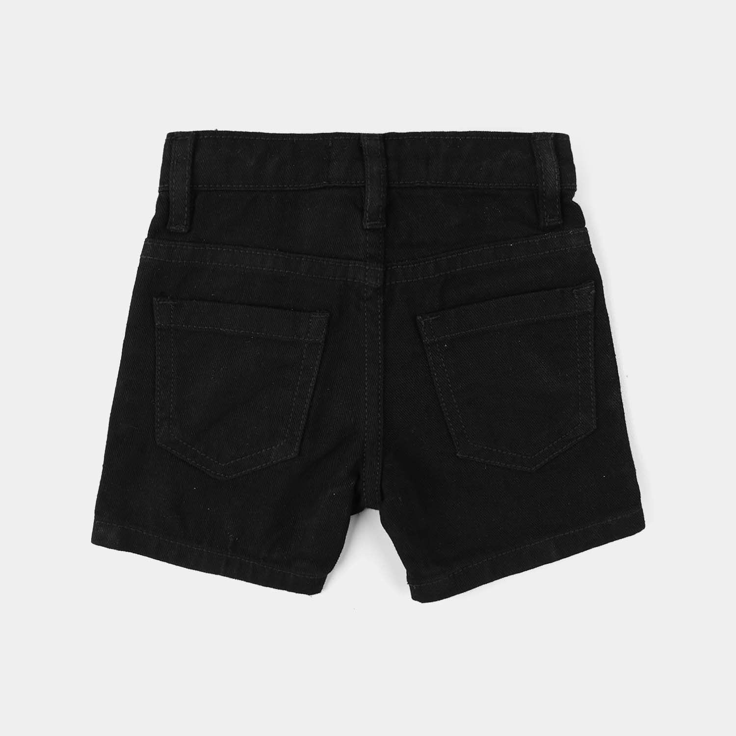 Infant Boys rigid Denim Shorts Funday Club-BLACK - Image 4