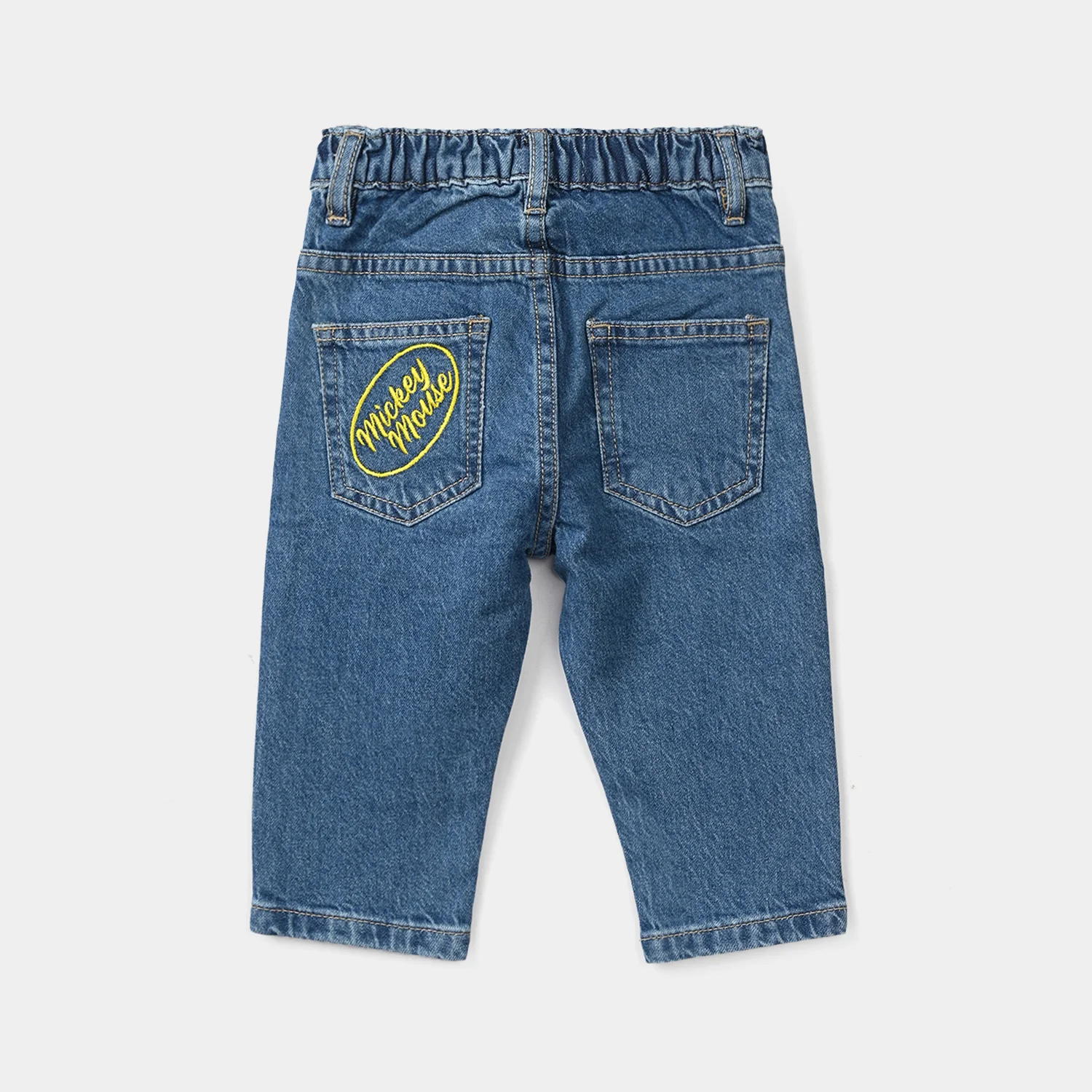 Infant Boys Denim Viscose Pants (Character) - Mid Blue - Image 3
