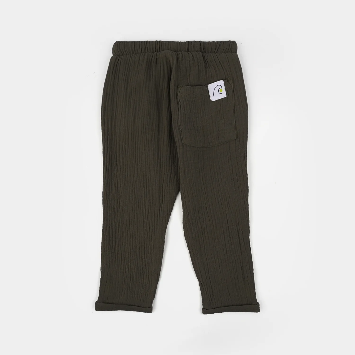 Infant Boys Gauze Pants (SUNSET) - Olive - Image 4