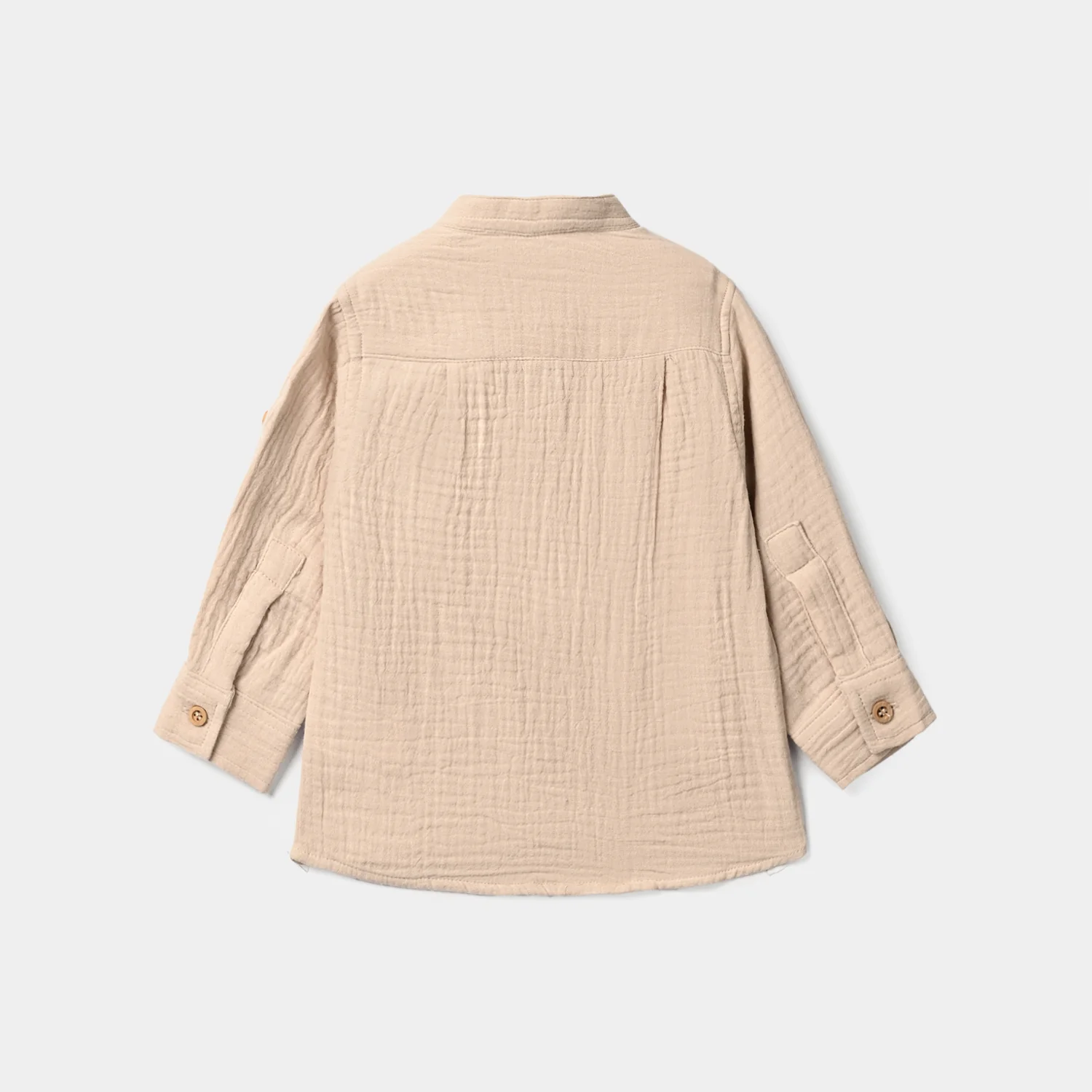 Infant Boys Gauze Shirt (Sunday Friend Club)-BEIGE - Image 3