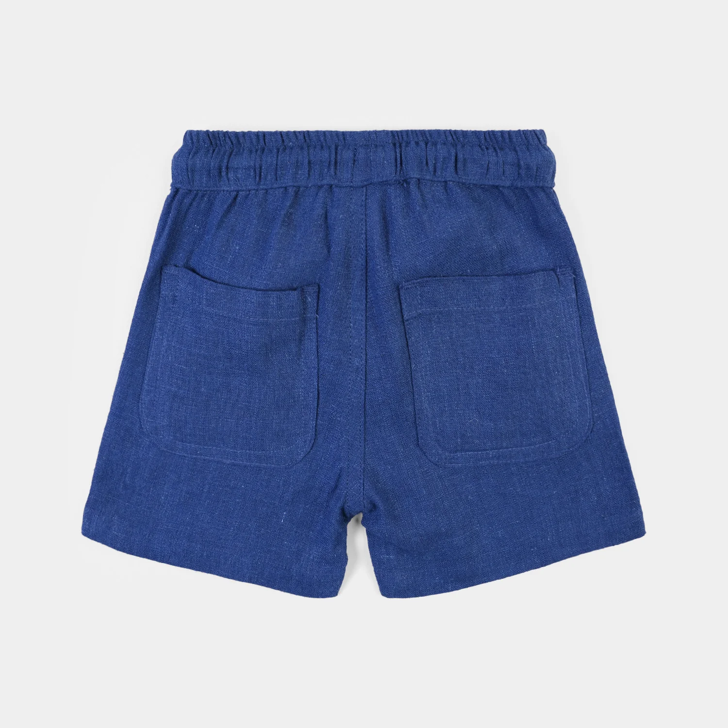 Infant Boys Gauze Short Happy Crew-Blue - Image 4