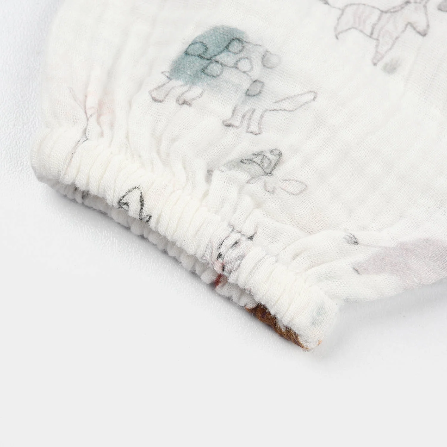 Infant Boys Gauze Woven Romper-Little Cloud-White - Image 4