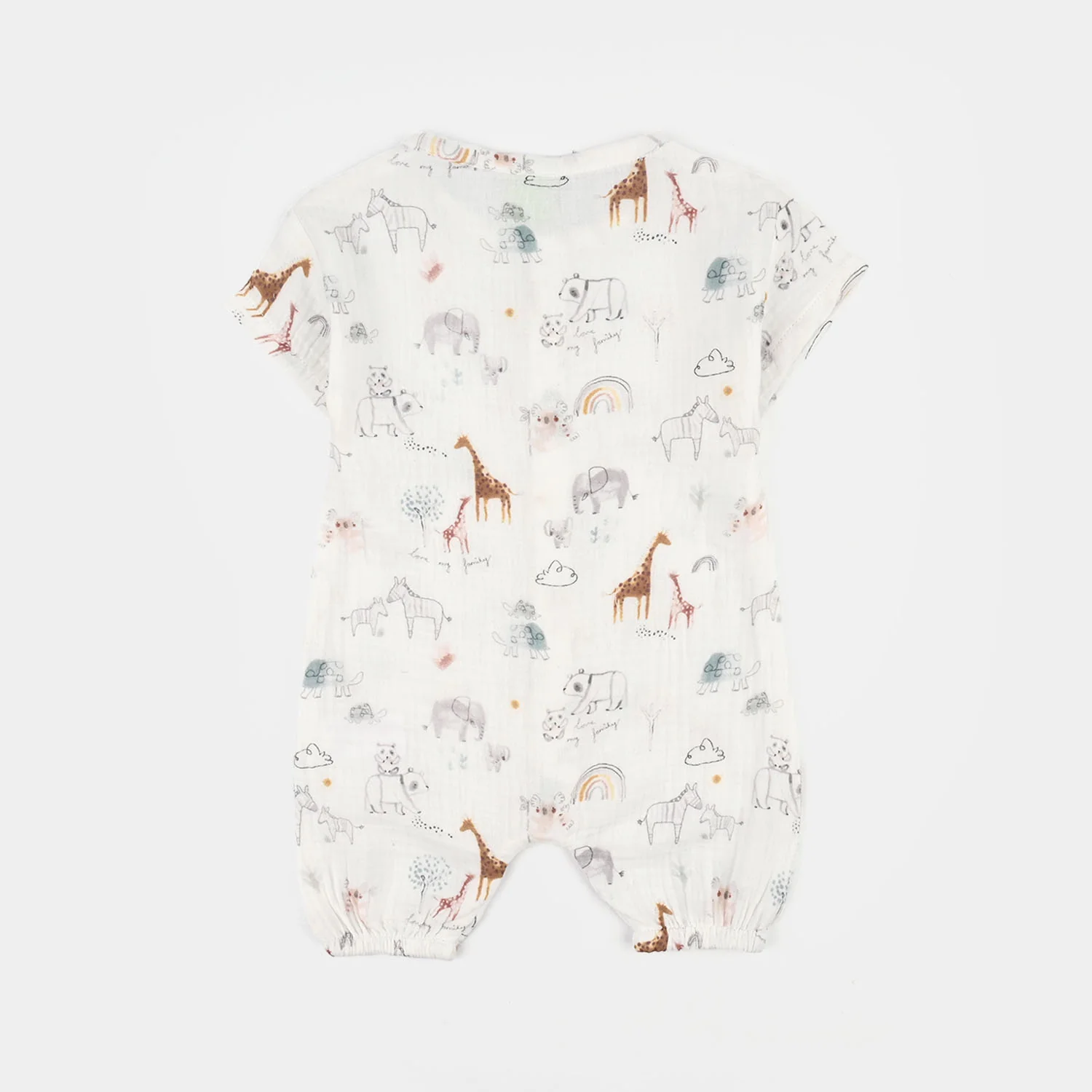 Infant Boys Gauze Woven Romper-Little Cloud-White - Image 5