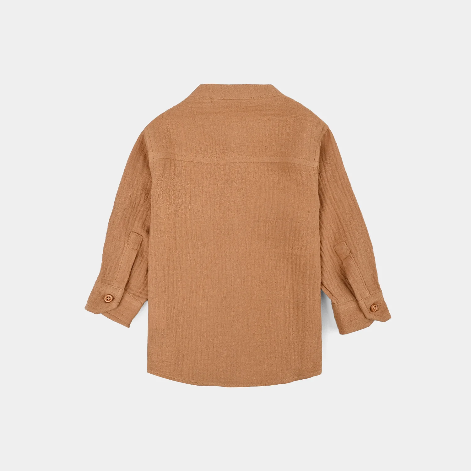 Infant Boys Gauze Woven Suit-Cocoa-BROWN - Image 5