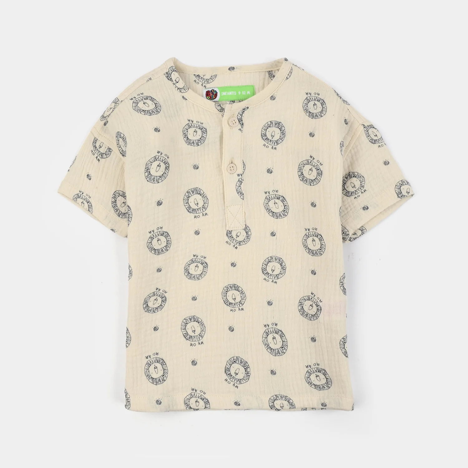 Infant Boys Gauze Woven Suit Roar- Off White