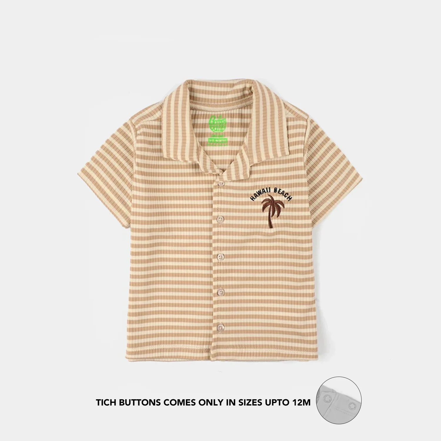 Infant Boys Yarn Dyed Knitted Suit (Hawai Beach) - Brown - Image 2