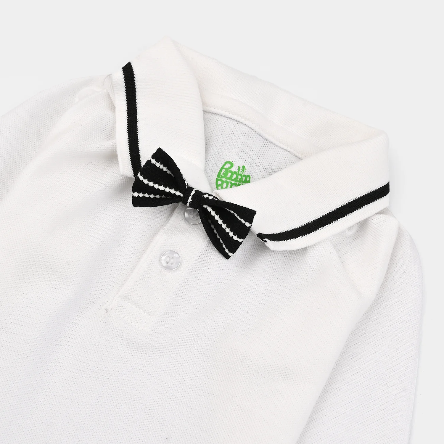 Infant Boys Jacquard Suit (Pop Up Jacquard) - White/Black - Image 8