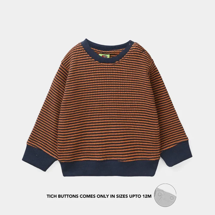 Infant Boys Jacquard Suit (Stripes) - Brown - Image 2
