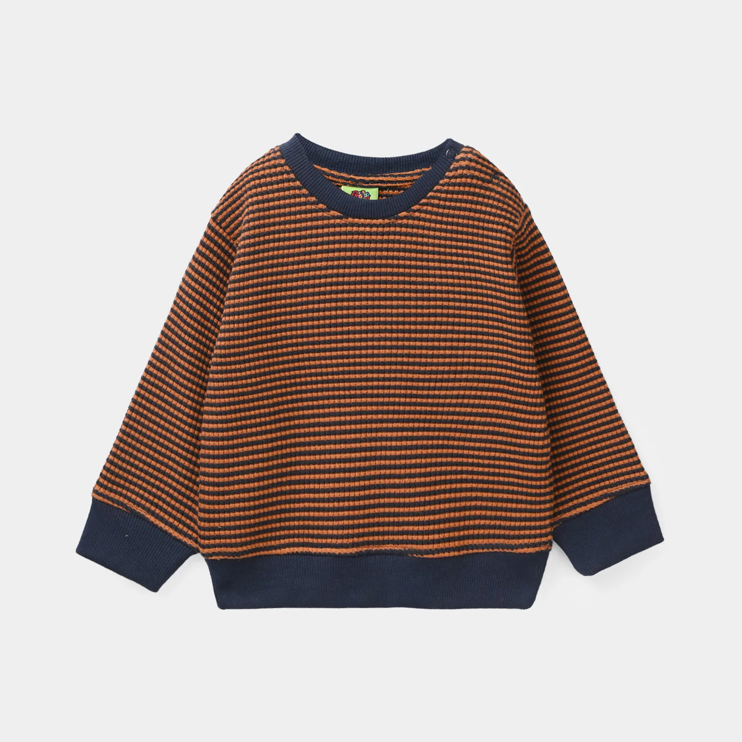 Infant Boys Jacquard Suit (Stripes) - Brown - Image 3