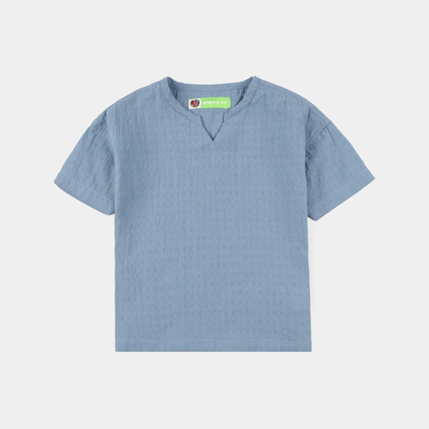 Infant Boys Jacquard Woven Suit - Blue - Image 4