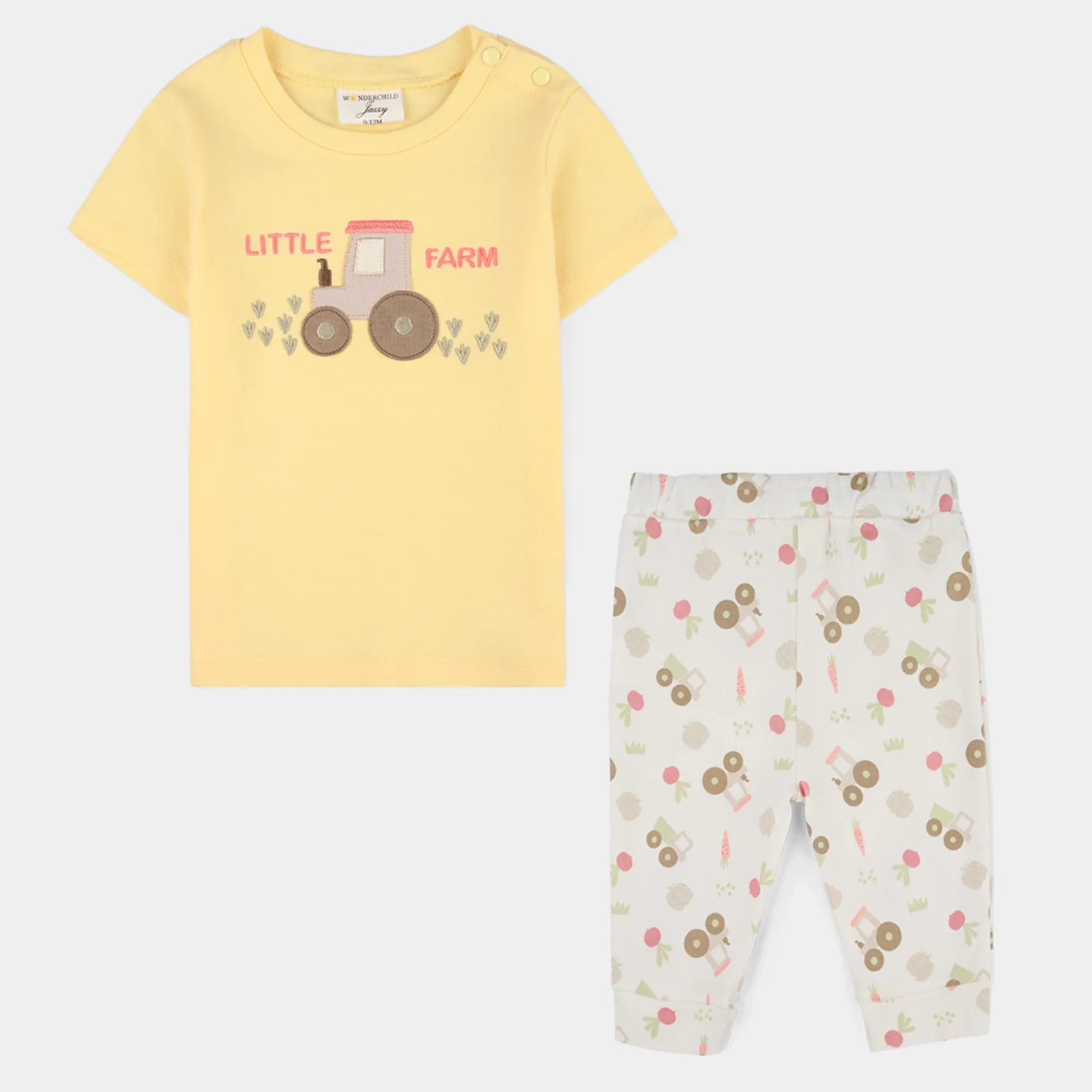 Infant Boys Jersey/Terry 2Pc Suit - Yellow