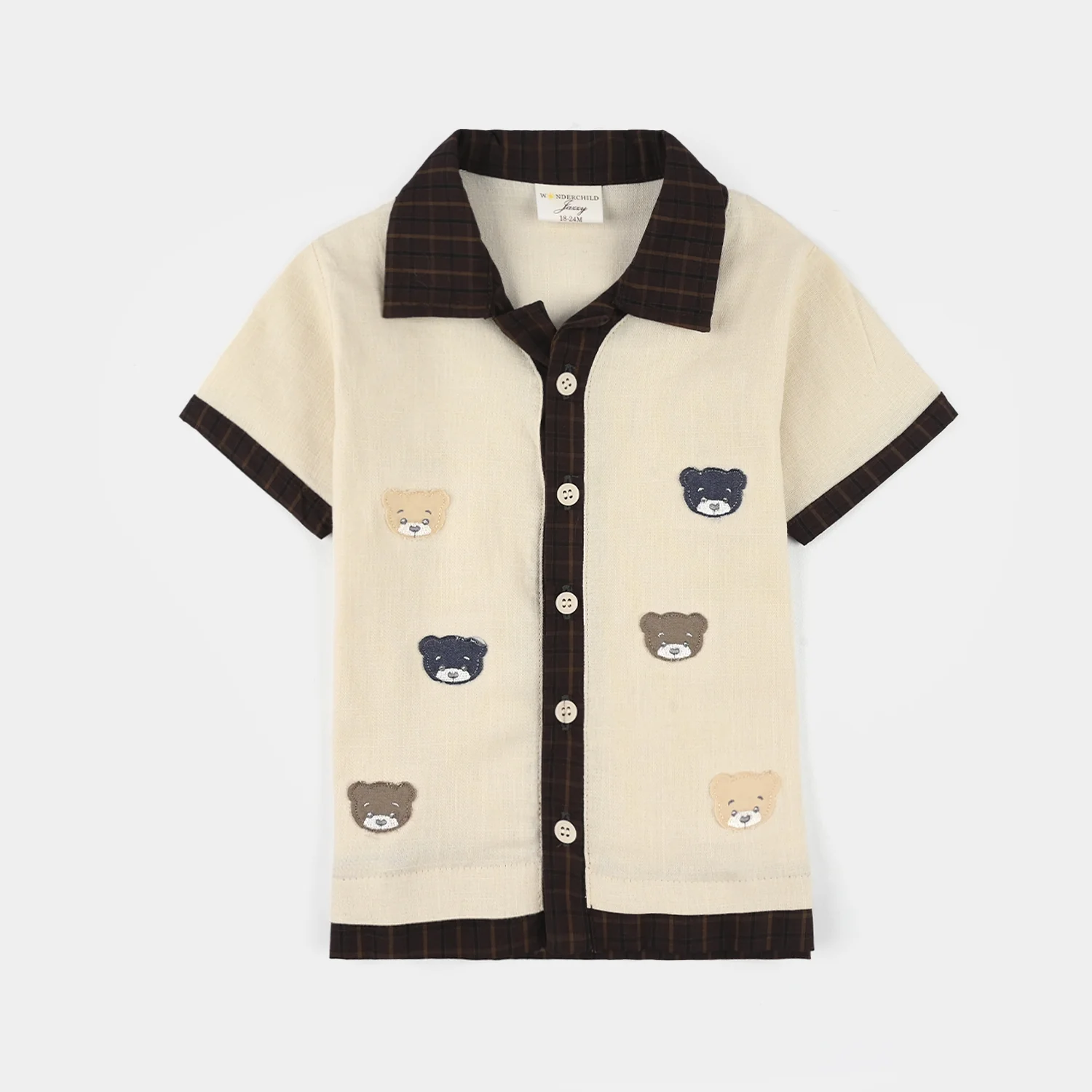 Infant Boys Jersey/Terry 2Pc Suit - Brown - Image 3