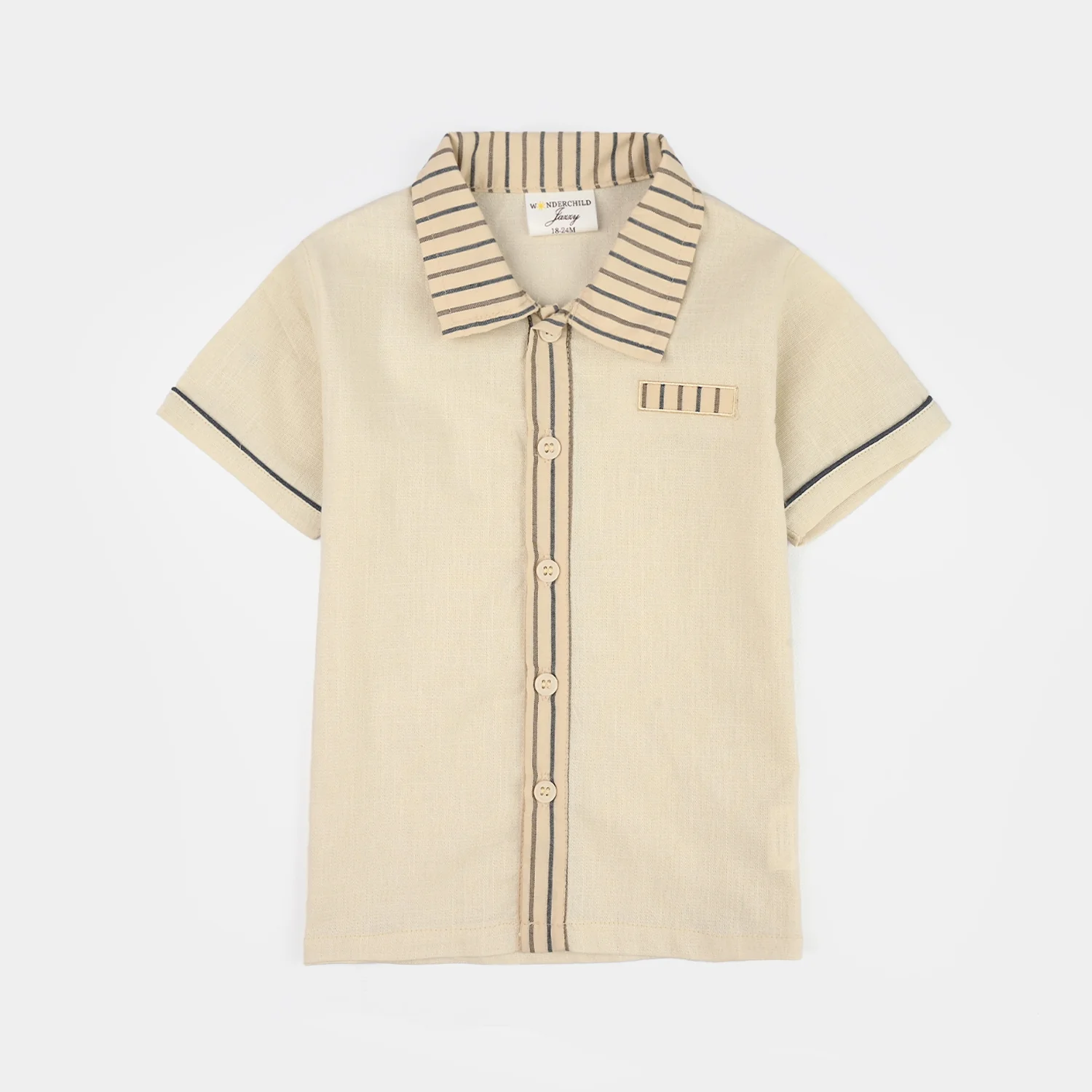 Infant Boys Jersey/Terry 2Pc Suit - Beige - Image 3