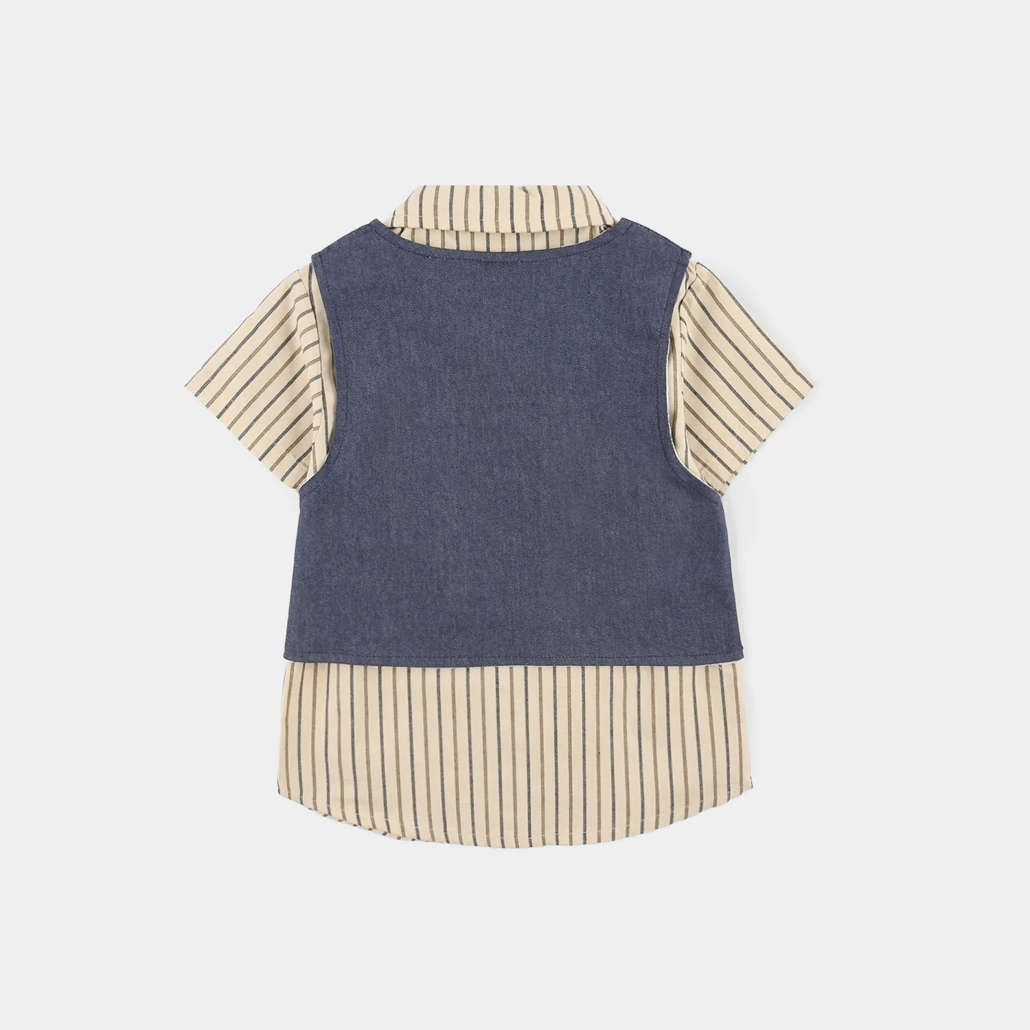 Infant Boys Jersey/Terry 2Pc Suit - Beige - Image 5
