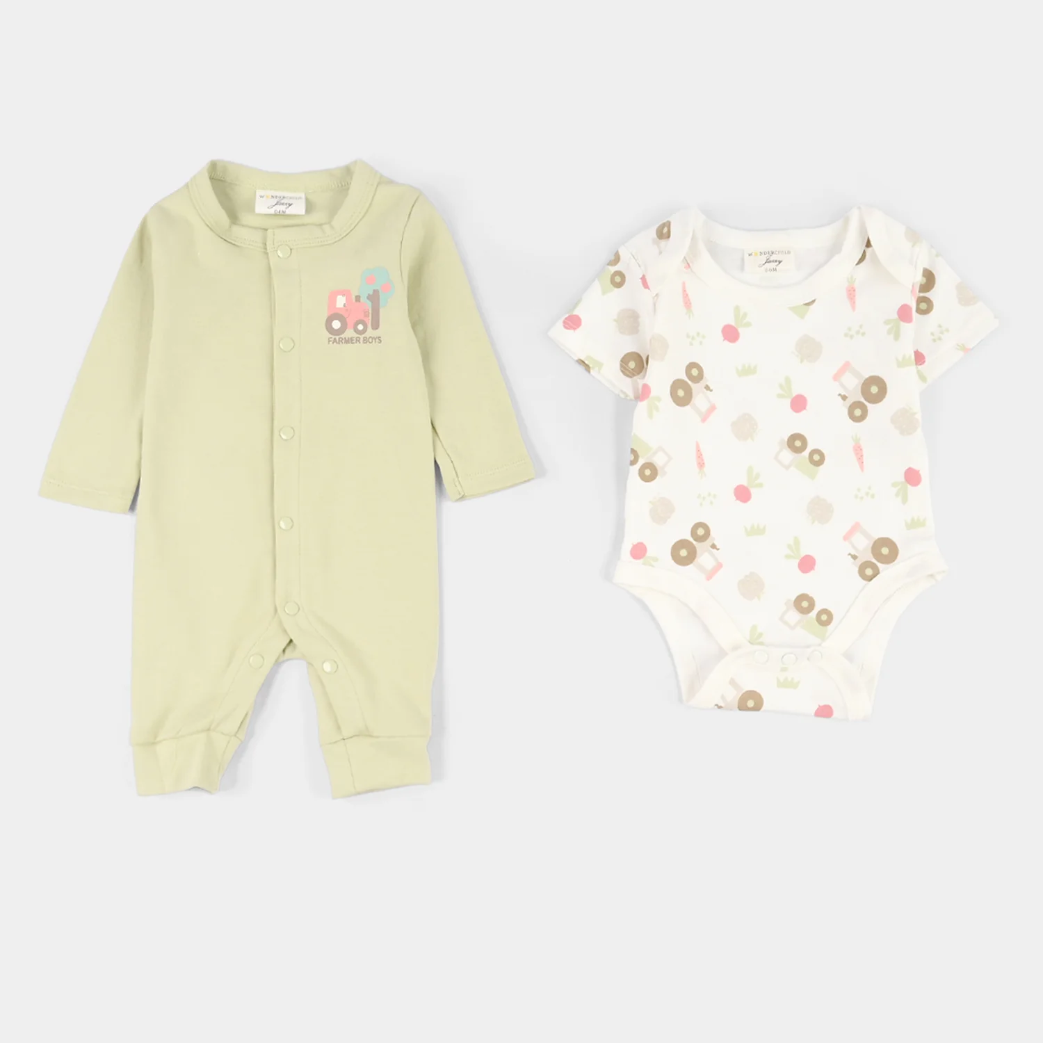 Infant Boys Jersey/Terry 5Pc Gift Set 287-041 E-C-GREEN - Image 2