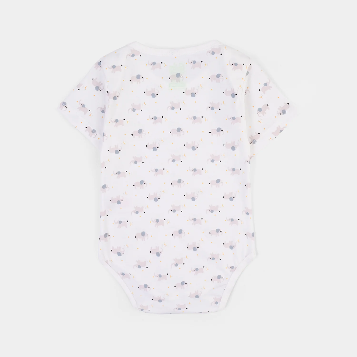 Infant Boys Jersey/Terry Elephant Romper Set-White/Grey - Image 7