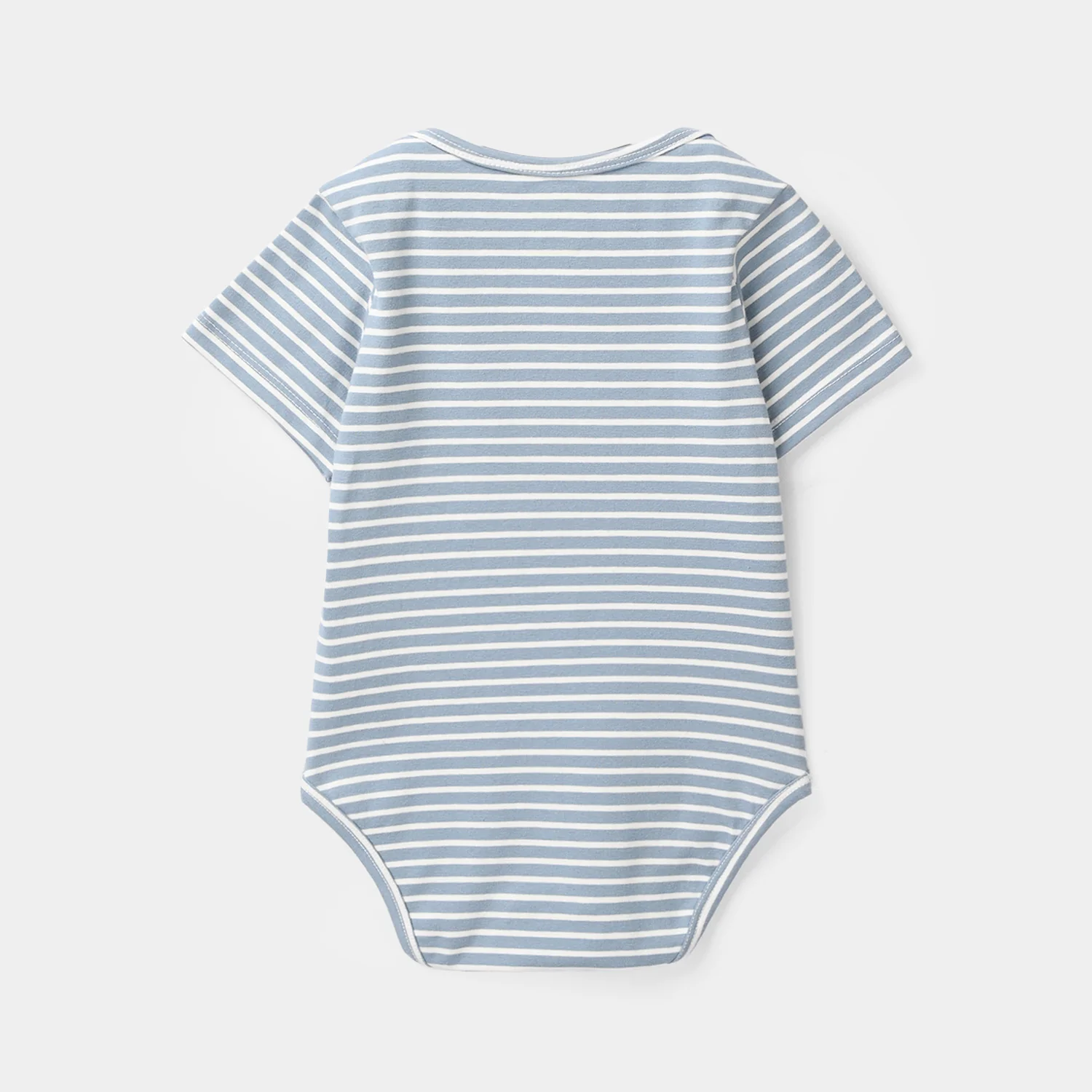 Infant Boys Jersey/Terry Knitted Romper - Blue - Image 3