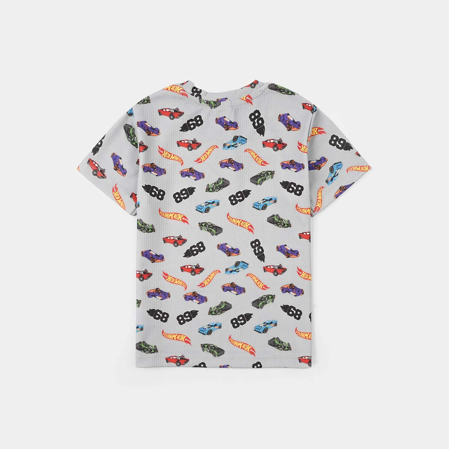 Infant Boys Jersey/Terry Night Suit (Hot Wheels) - Grey - Image 5