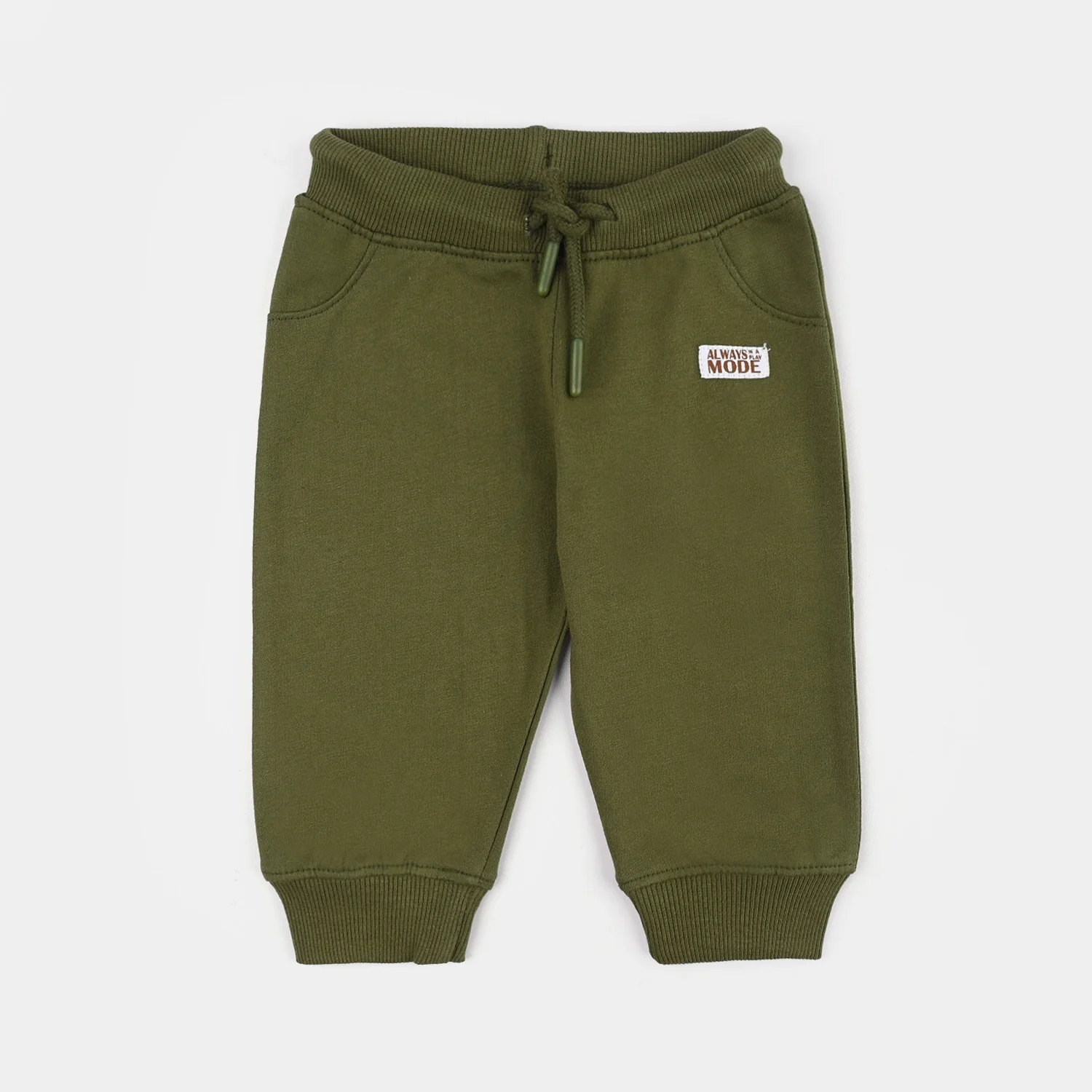 Infant Boys Jersey/Terry Pajama (Play Mode) - Olive Green