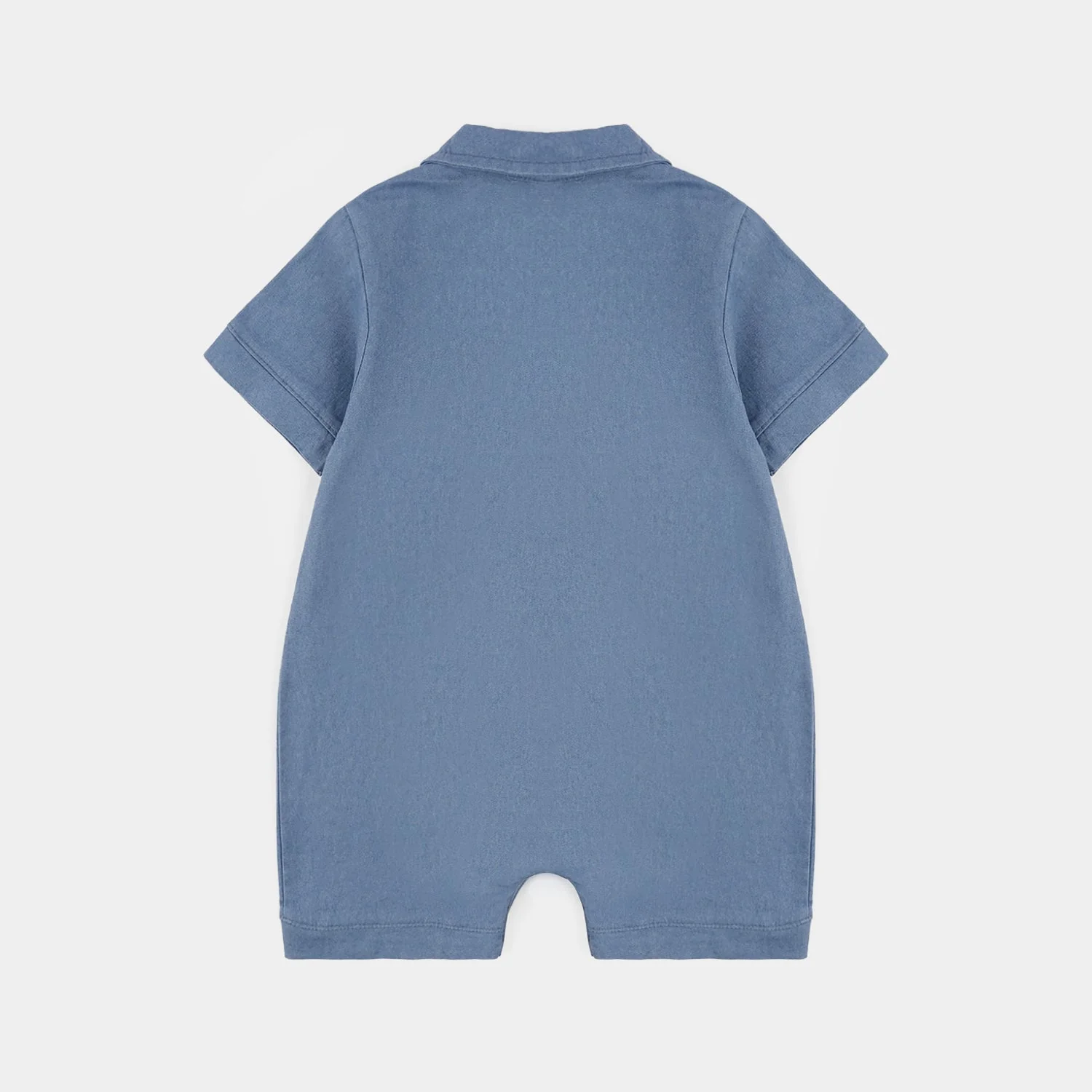 Infant Boys Jersey/Terry Romper - Navy - Image 4