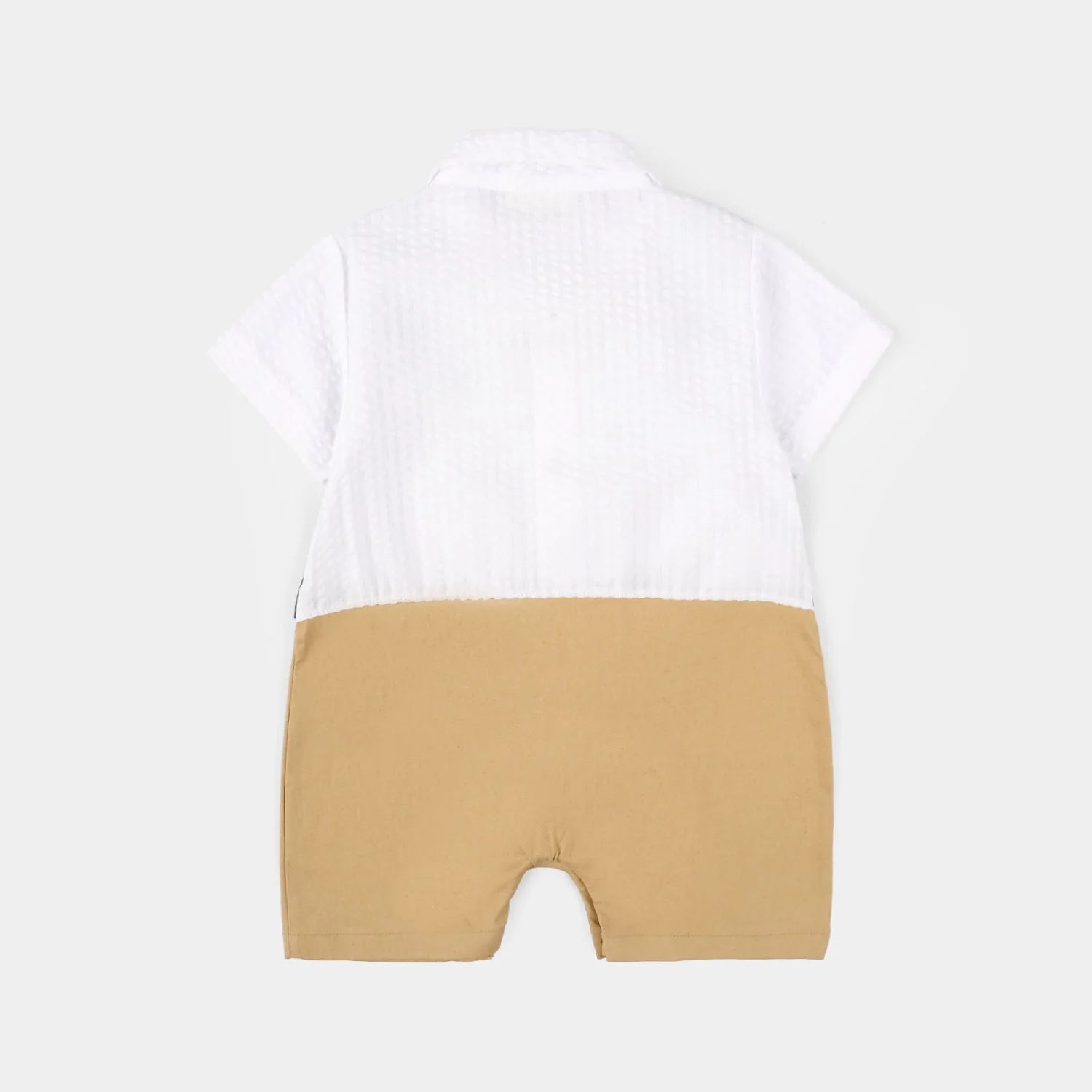 Infant Boys Jersey/Terry Romper - Navy - Image 4